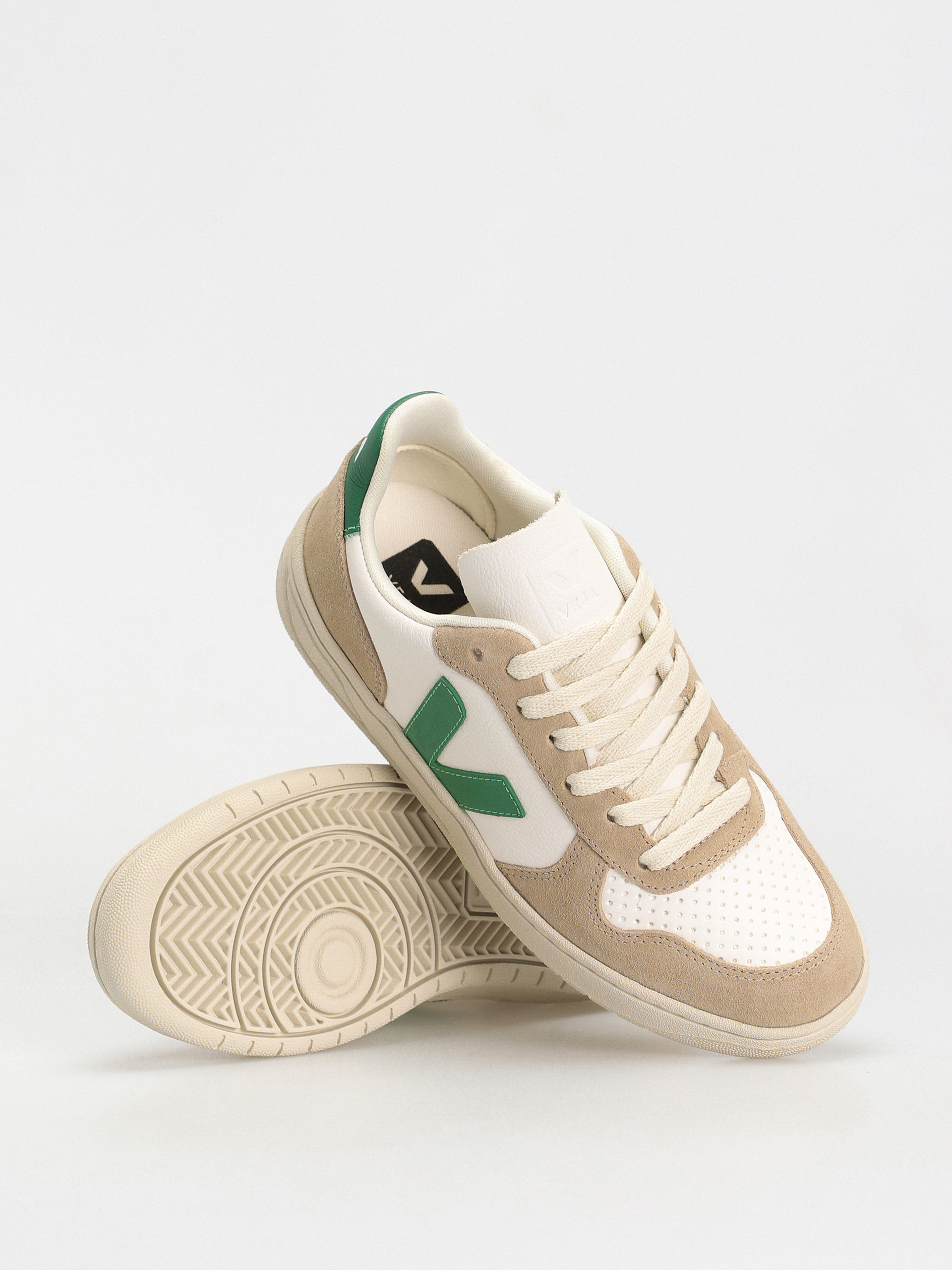 Veja V-10 Cipők Wmn (extra white emeraude sahara)