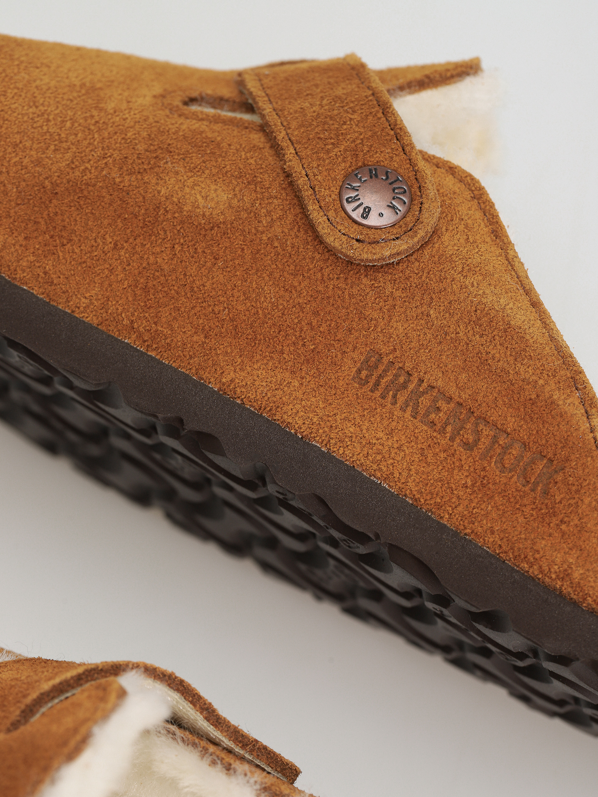 Birkenstock Boston Suede Leather Narrow Flip-flop papucsok Wmn (mink)