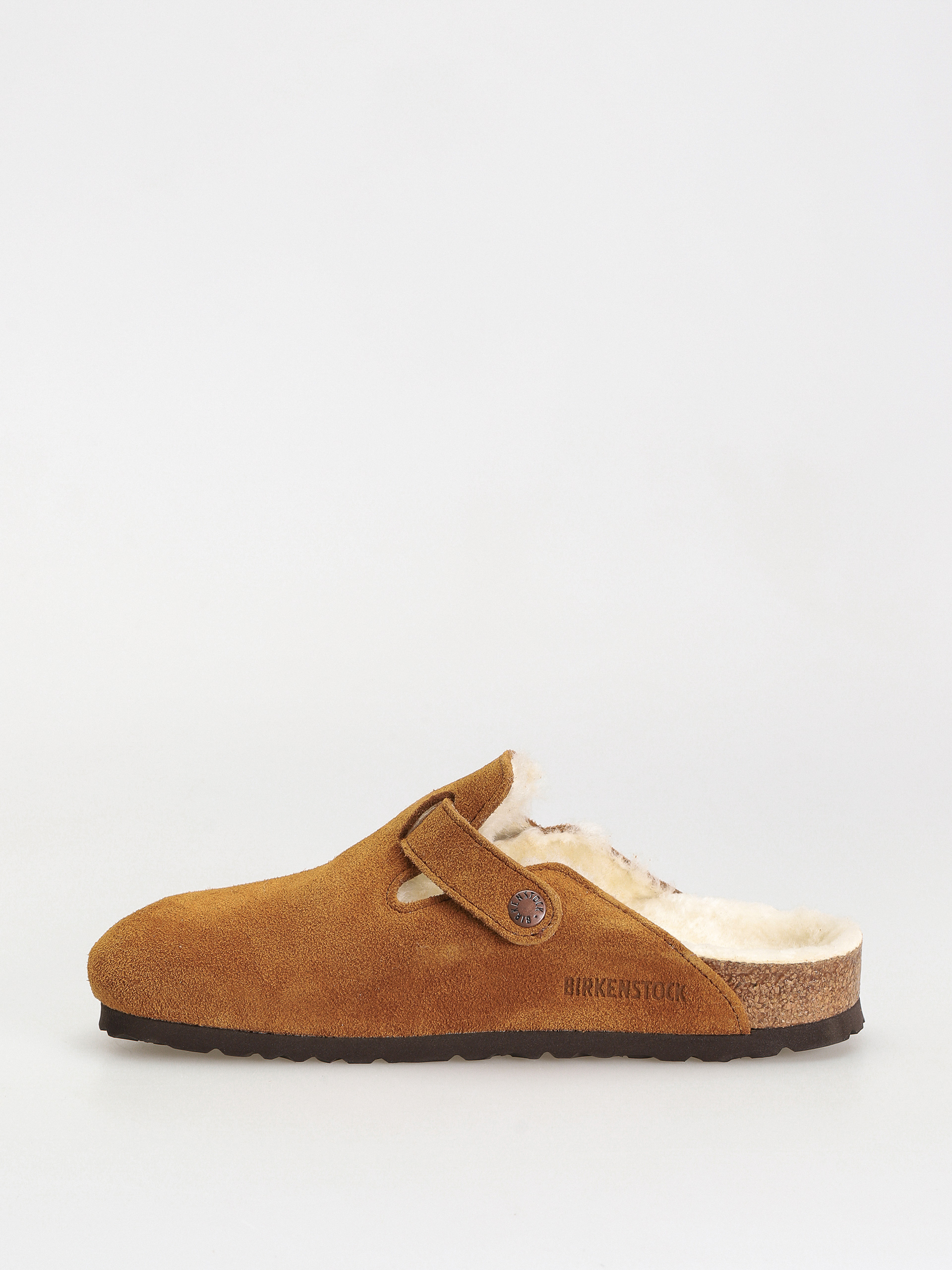 Birkenstock Boston Suede Leather Narrow Flip-flop papucsok Wmn (mink)
