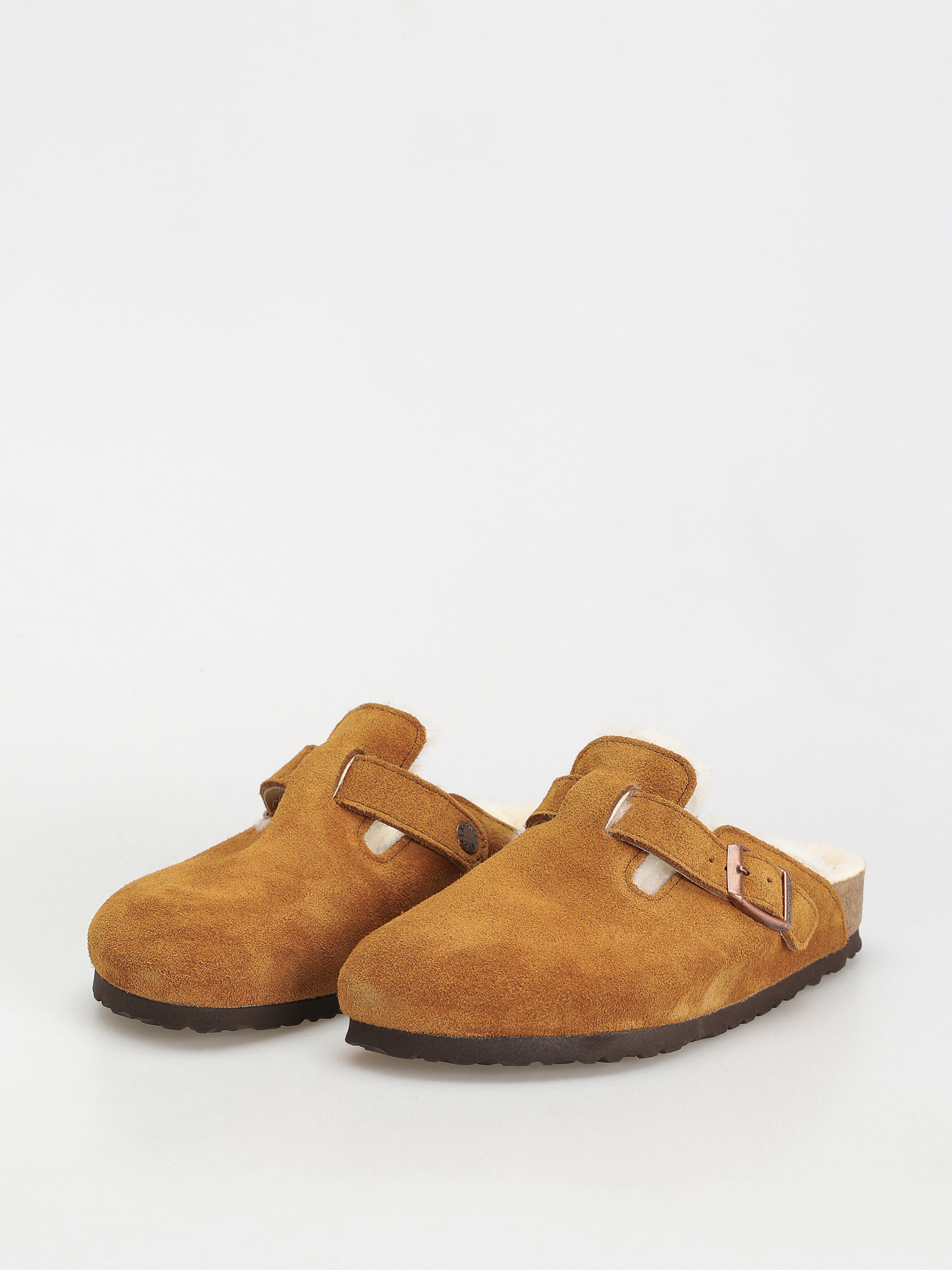 Birkenstock Boston Suede Leather Narrow Flip-flop papucsok Wmn (mink)