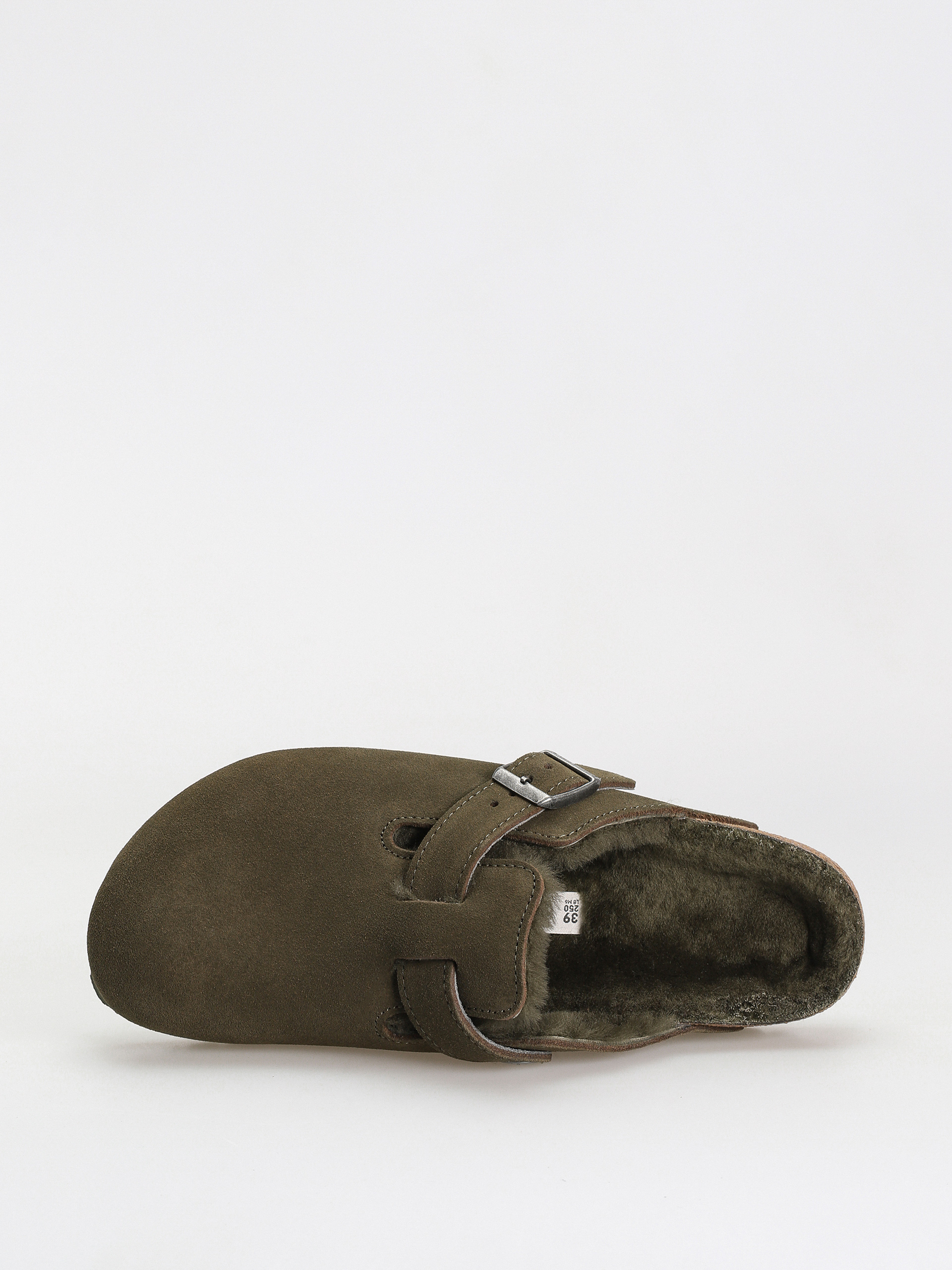 Birkenstock Boston Suede Leather Narrow Flip-flop papucsok Wmn (thyme)