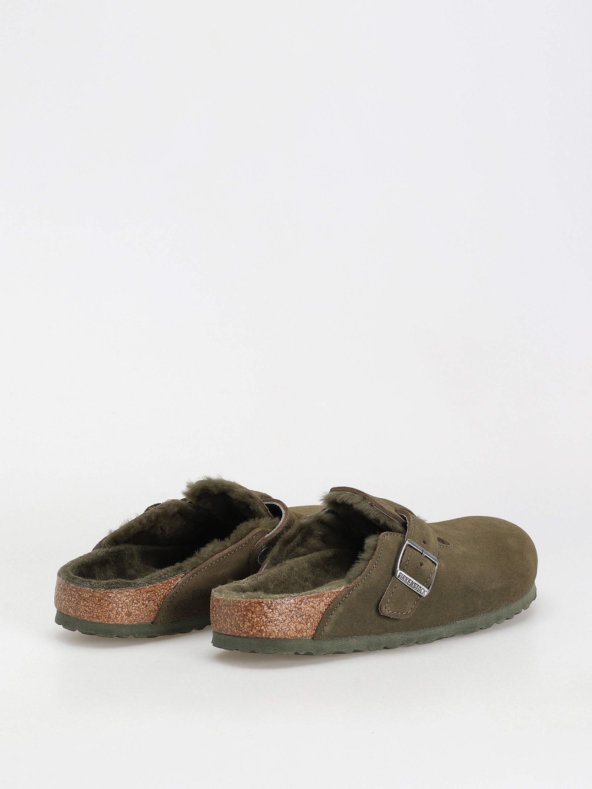Birkenstock Boston Suede Leather Narrow Flip-flop papucsok Wmn (thyme)