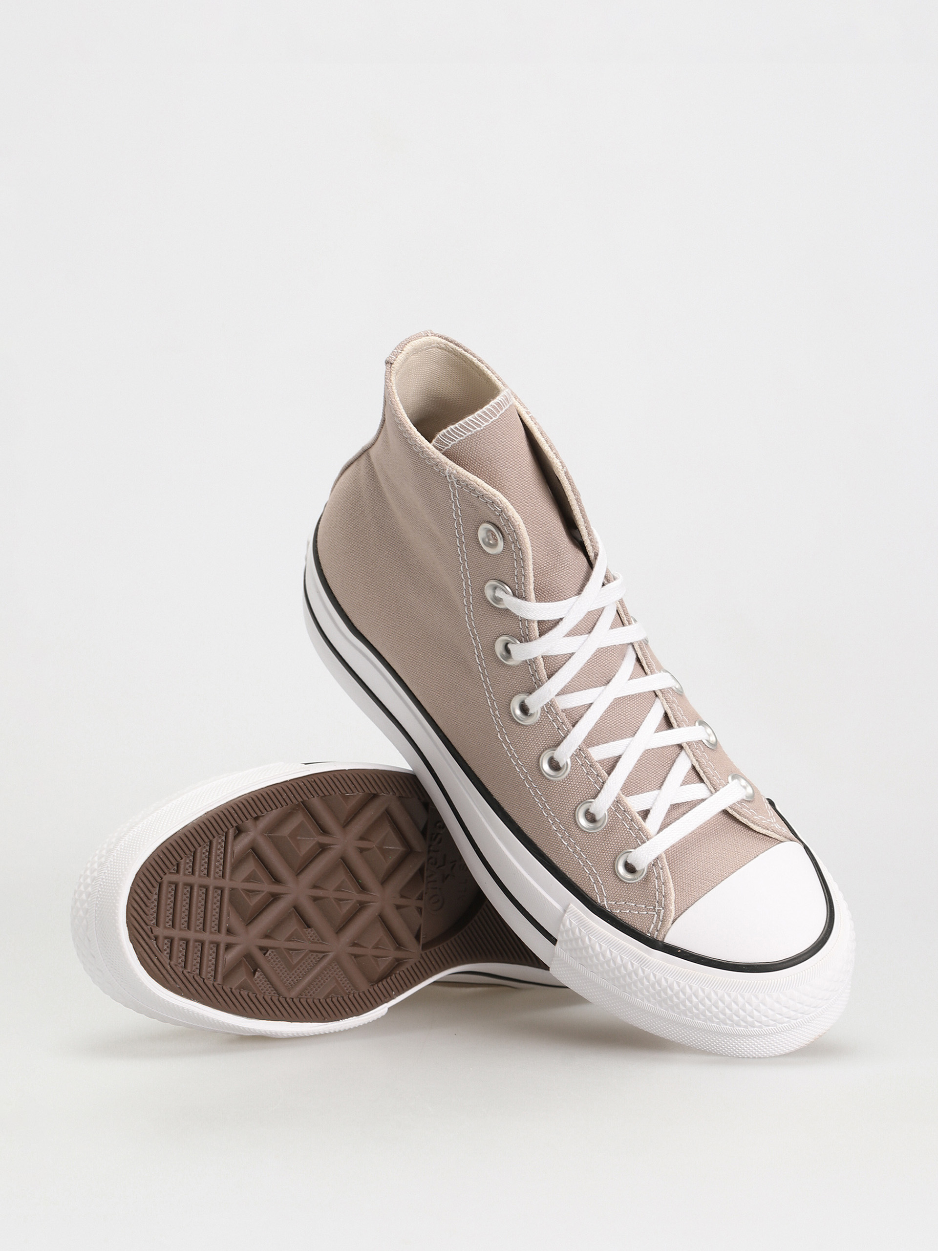 Converse Chuck Taylor All Star Lift Hi Tornacipők Wmn (wonder stone/white/black)