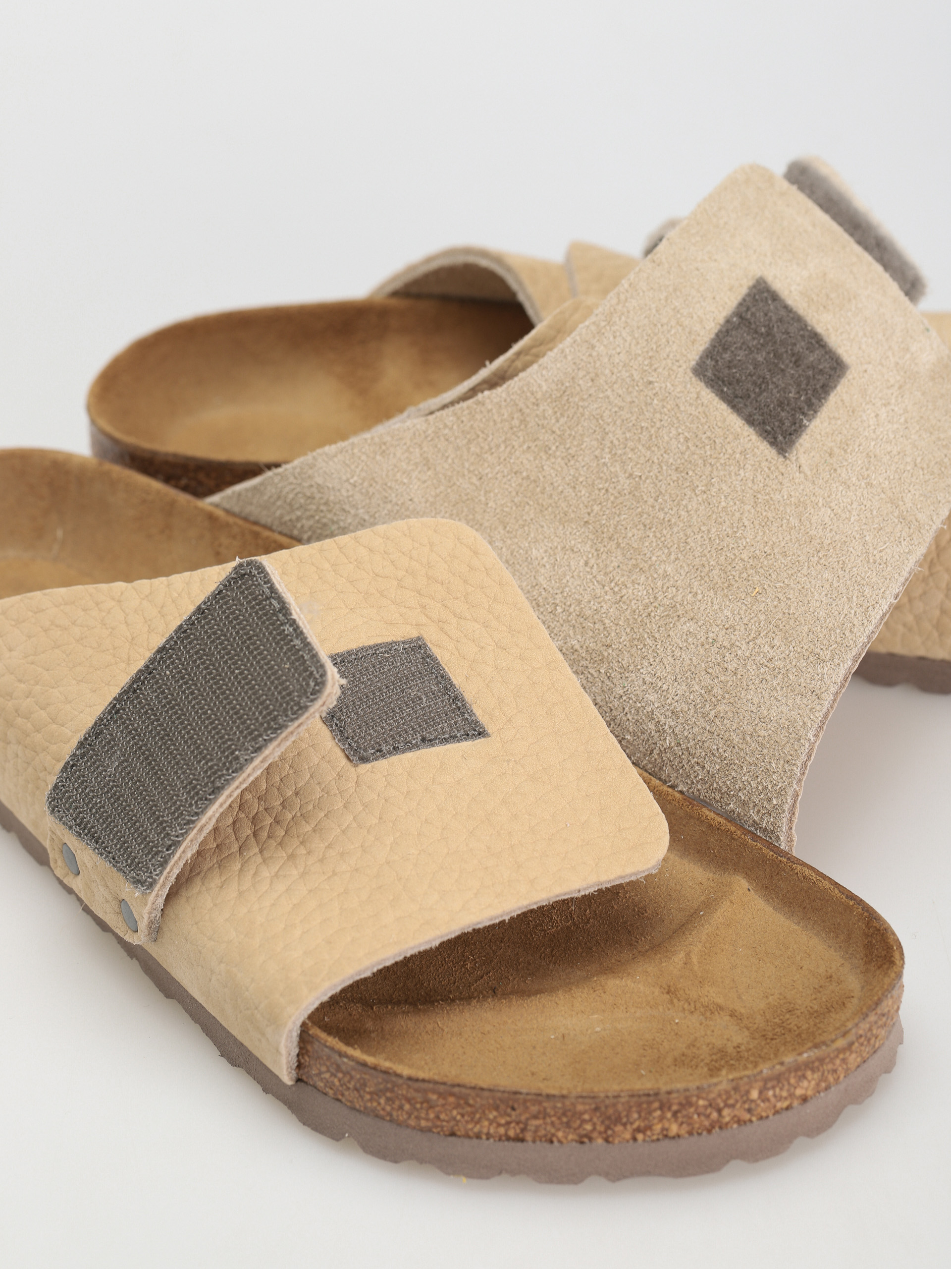 Birkenstock Kyoto Nubuck Leather Flip-flop papucsok (sandcastle)