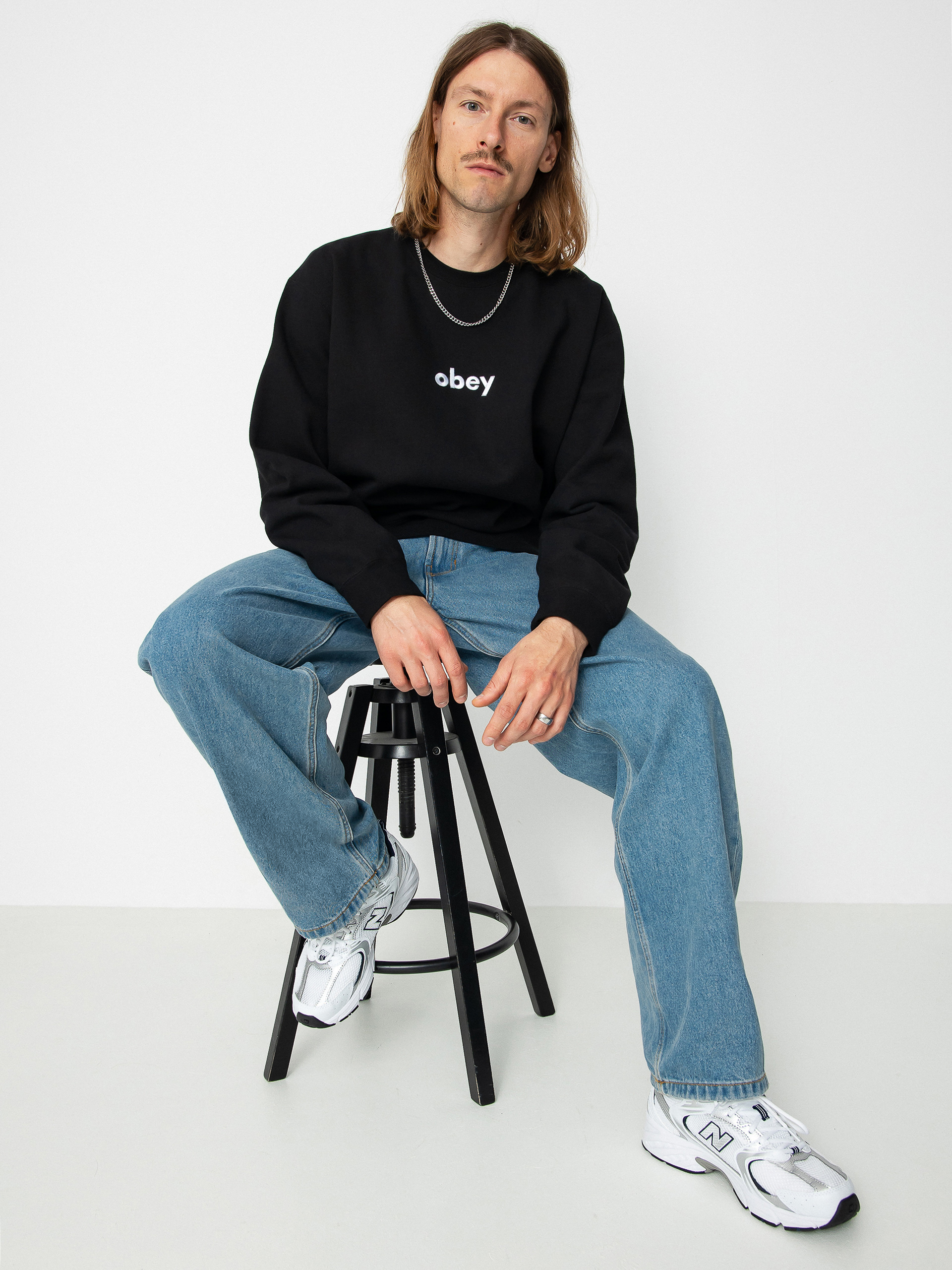 OBEY Lowercase Pulóver (black)