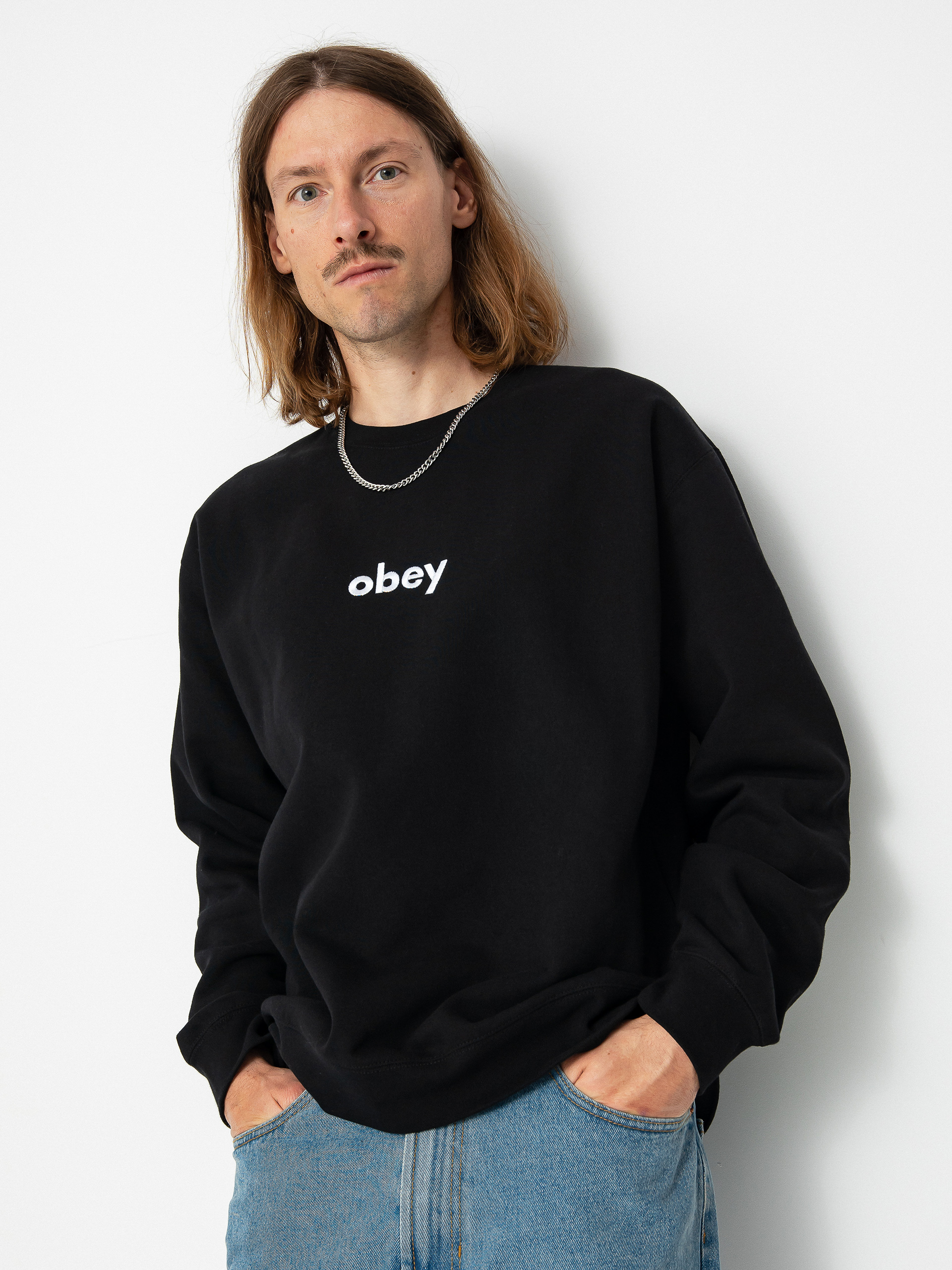 OBEY Lowercase Pulóver (black)