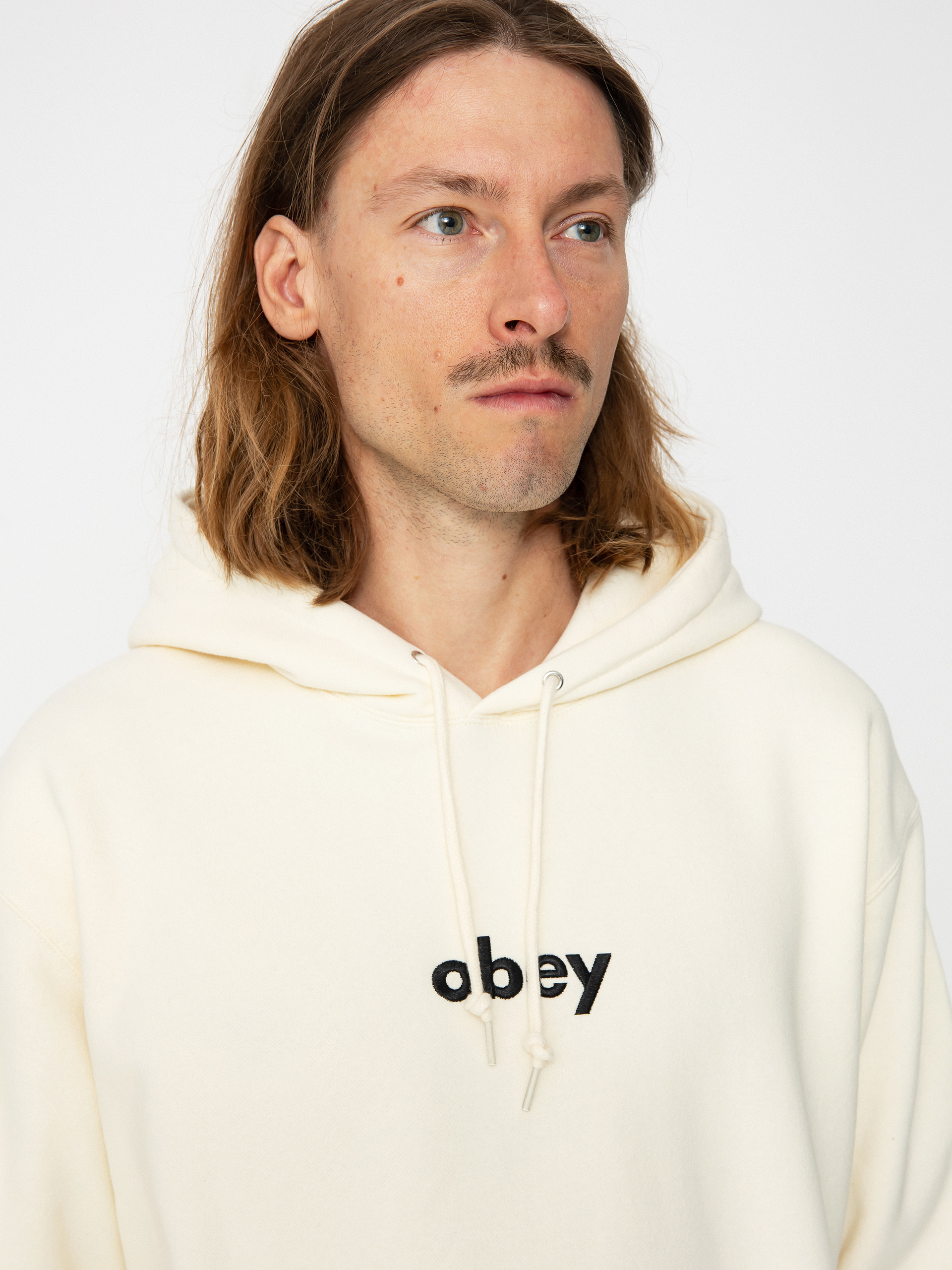 OBEY Lowercase HD Kapucnis pulóver (unbleached)