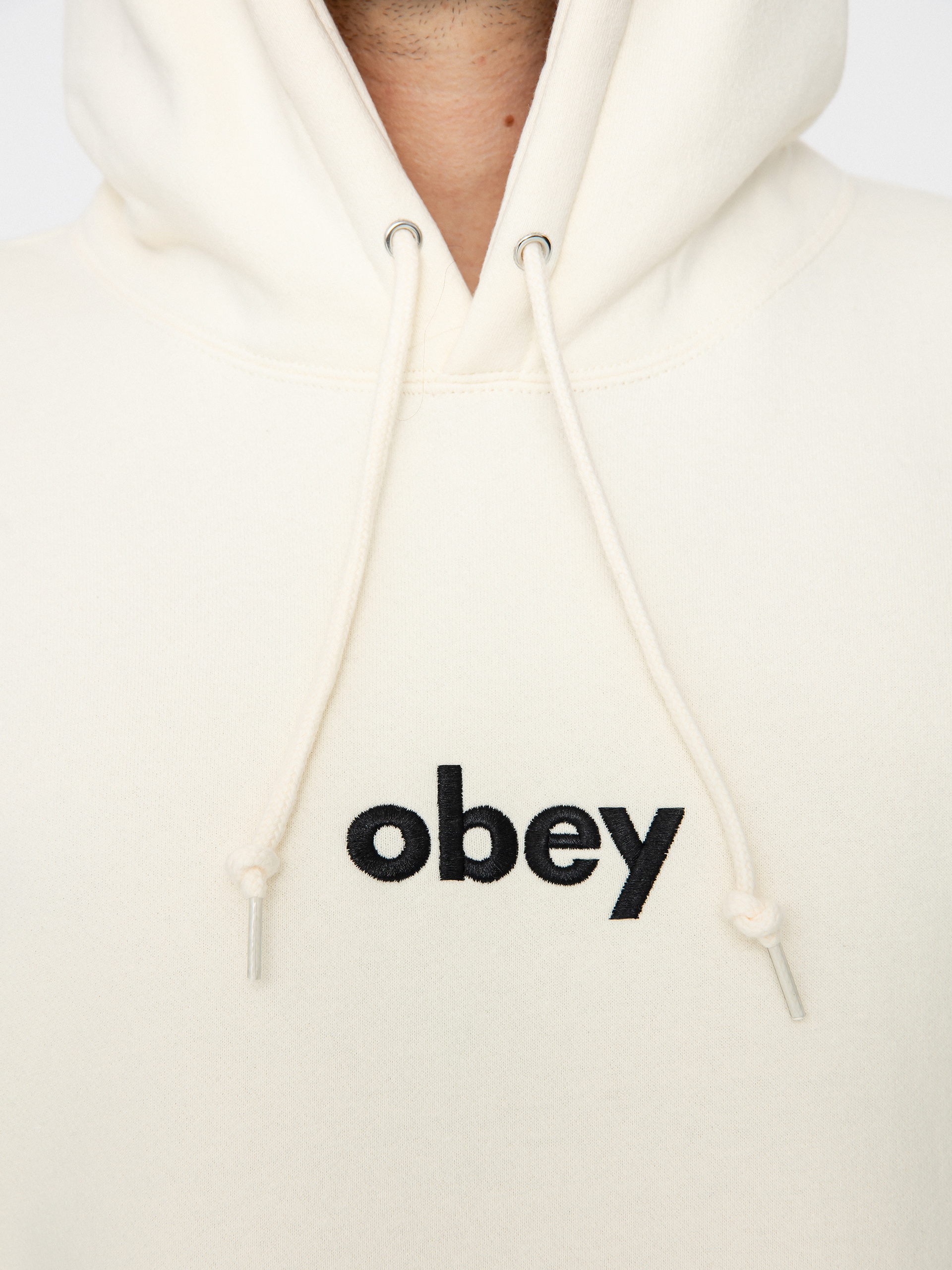 OBEY Lowercase HD Kapucnis pulóver (unbleached)