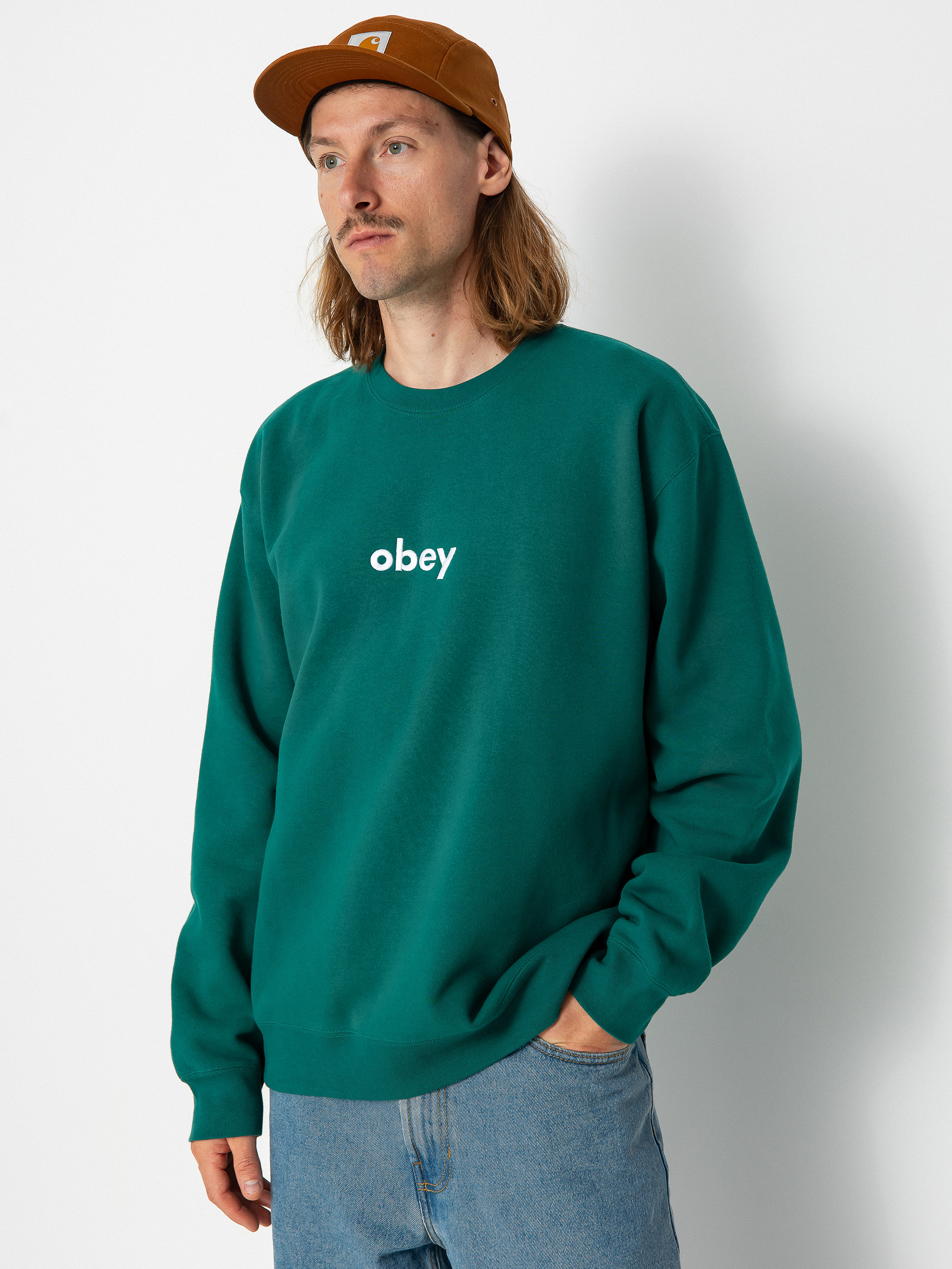 OBEY Lowercase Pulóver (aventurine green)