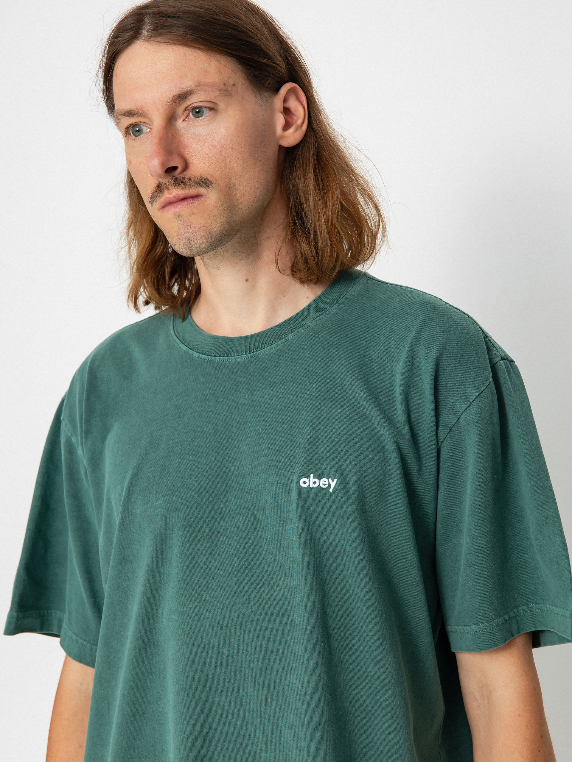 OBEY Lowercase Pigment póló (pigment aventurine green)