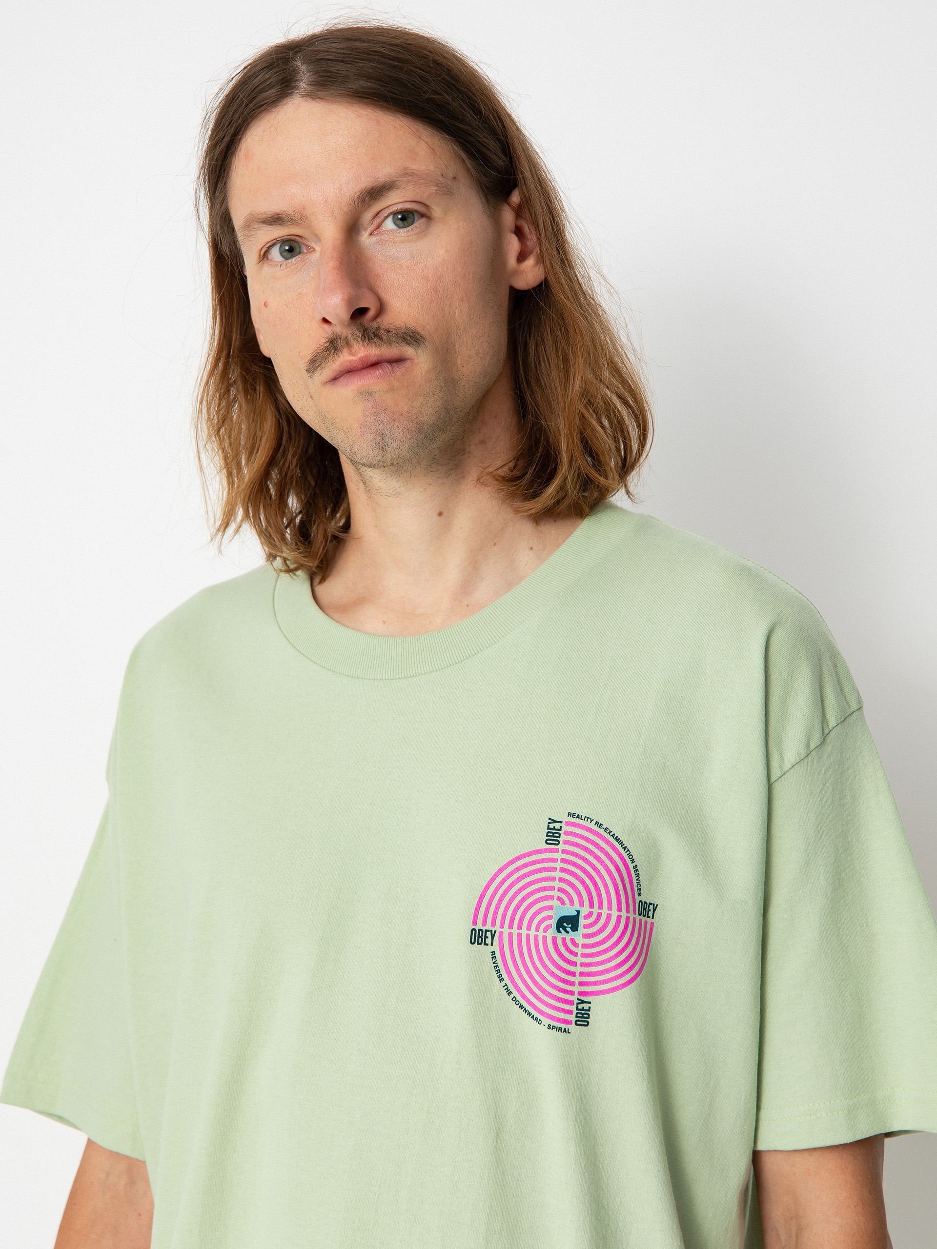 OBEY Downward Spiral póló (cucumber)