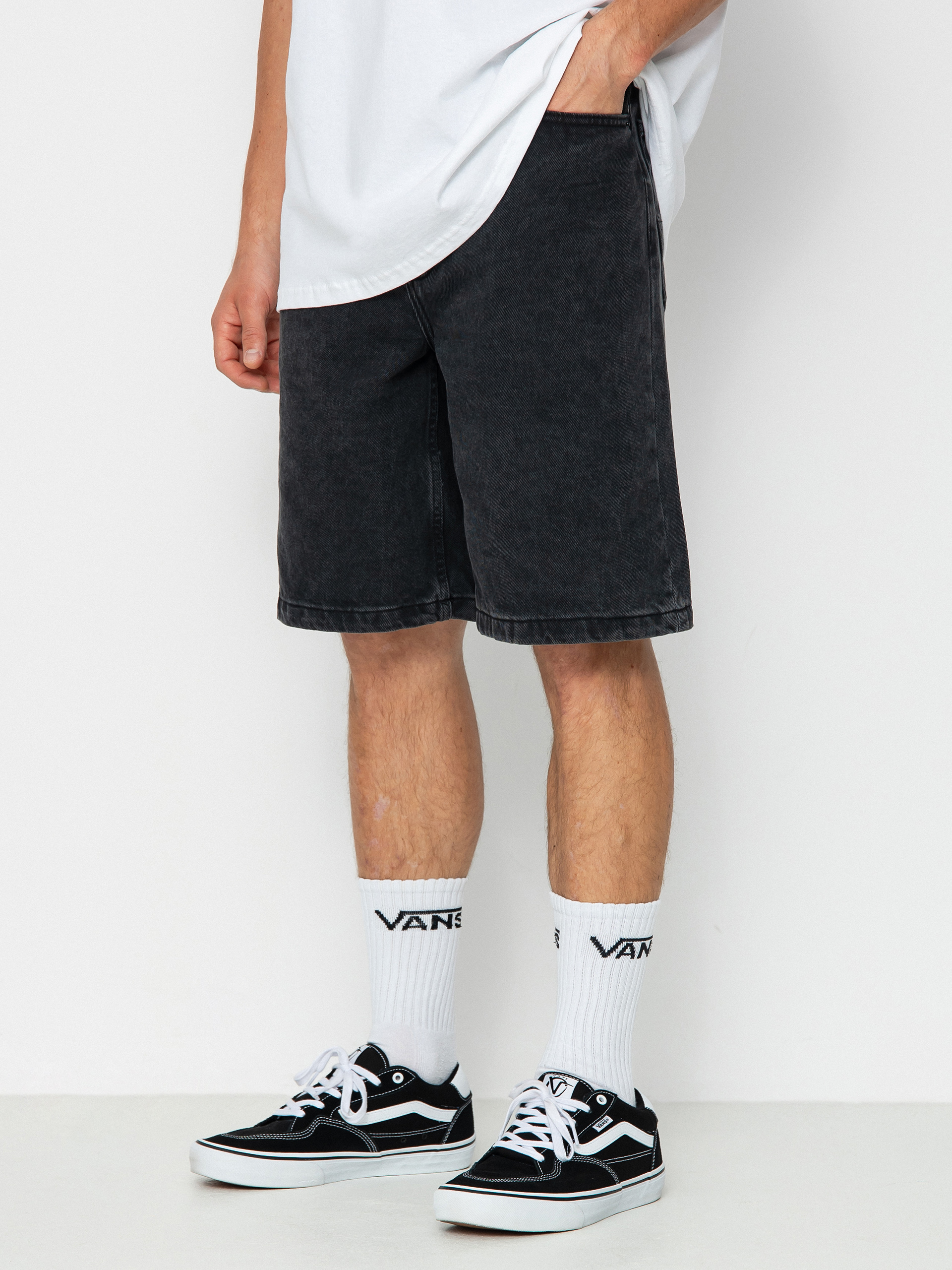 Vans Check 5 Baggy Denim Rövidnadrág (washed black)