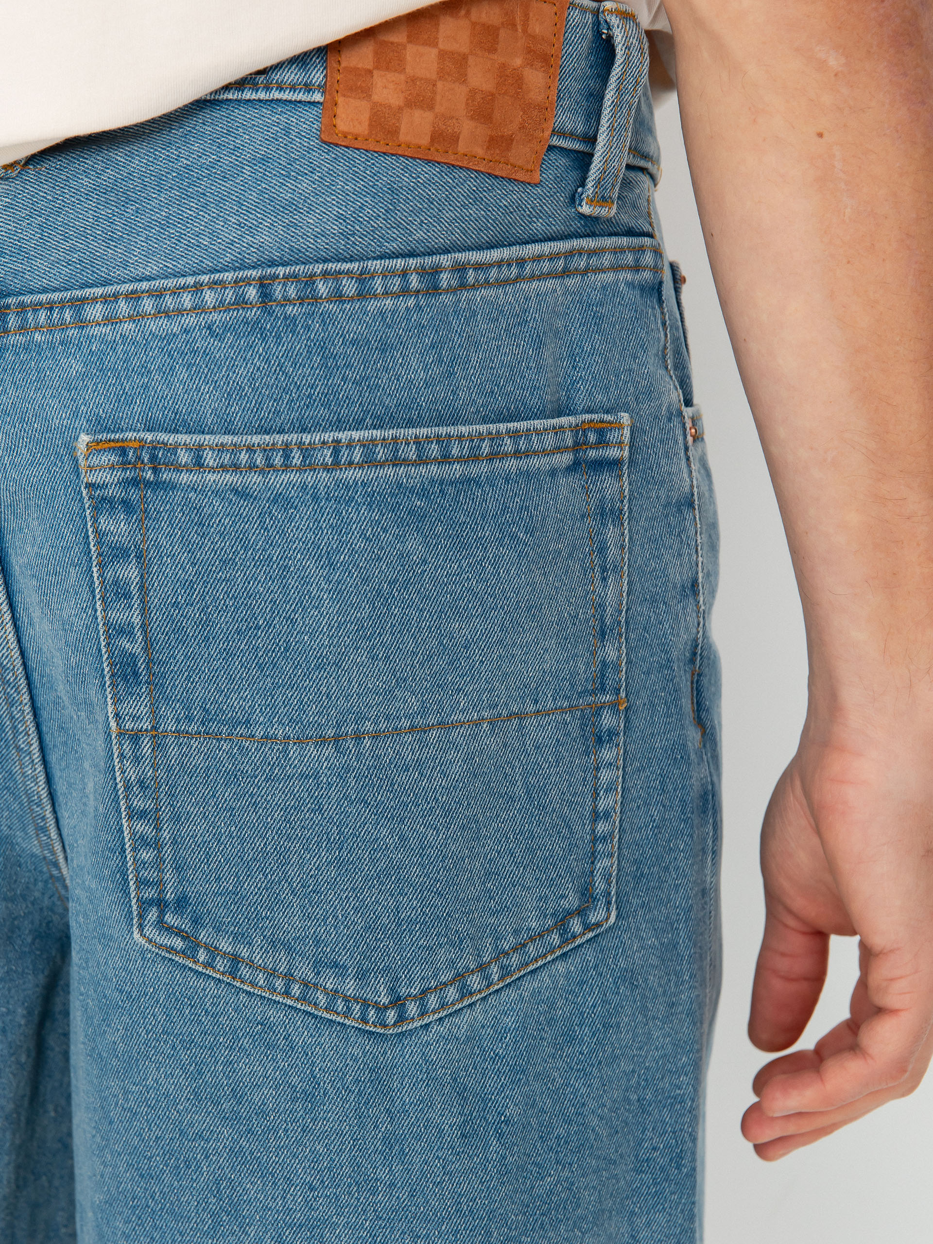 Vans Check 5 Baggy Denim Rövidnadrág (stonewash/blue)