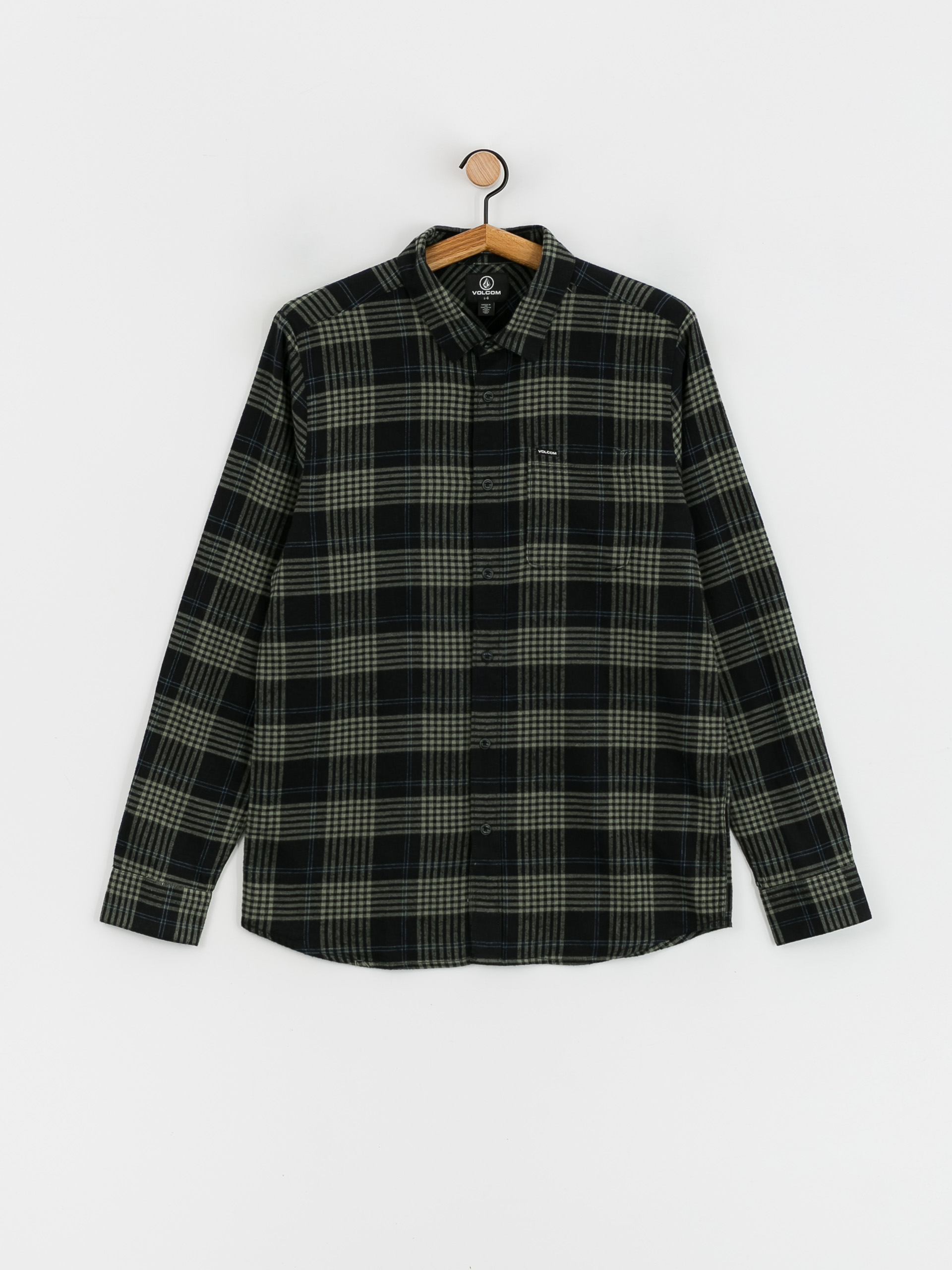 Volcom Caden Plaid Ls Ing (black)