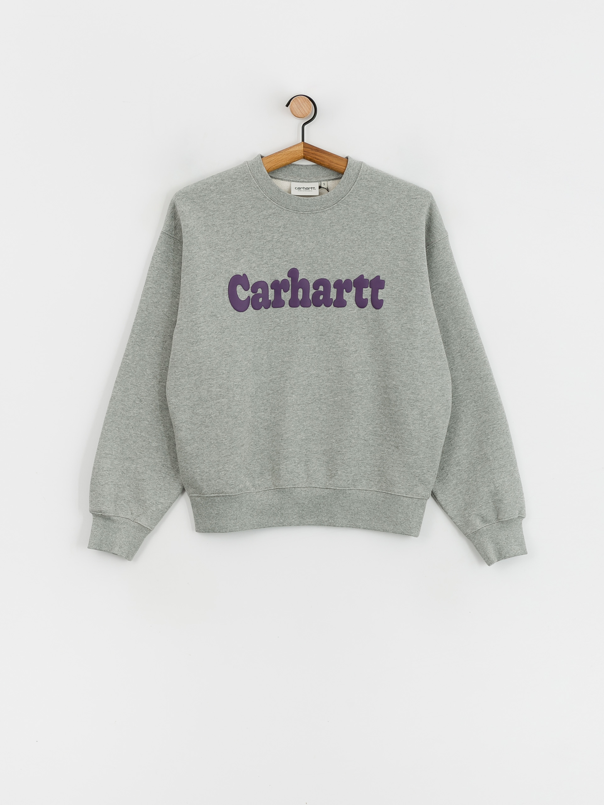 Carhartt WIP Bubbles Pulóver Wmn (grey heather/cassis)