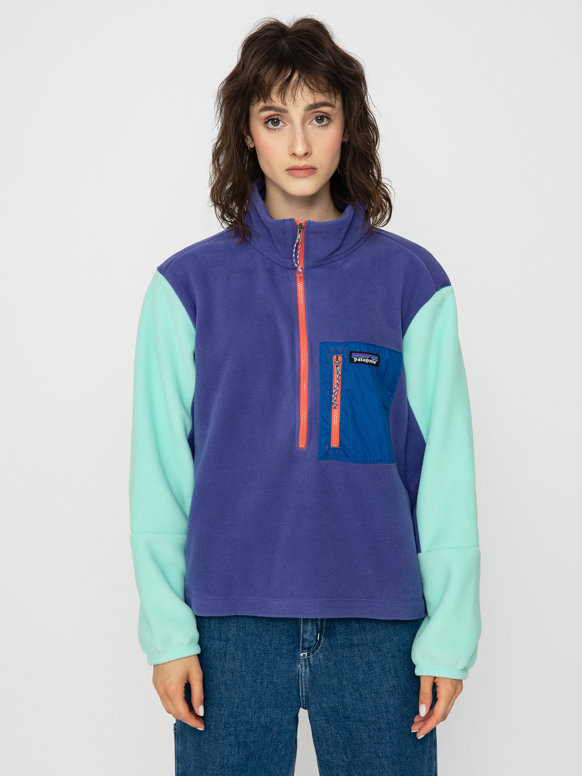 Női Patagonia Microdini 1/2 Zip Polár pulóver (perennial purple)