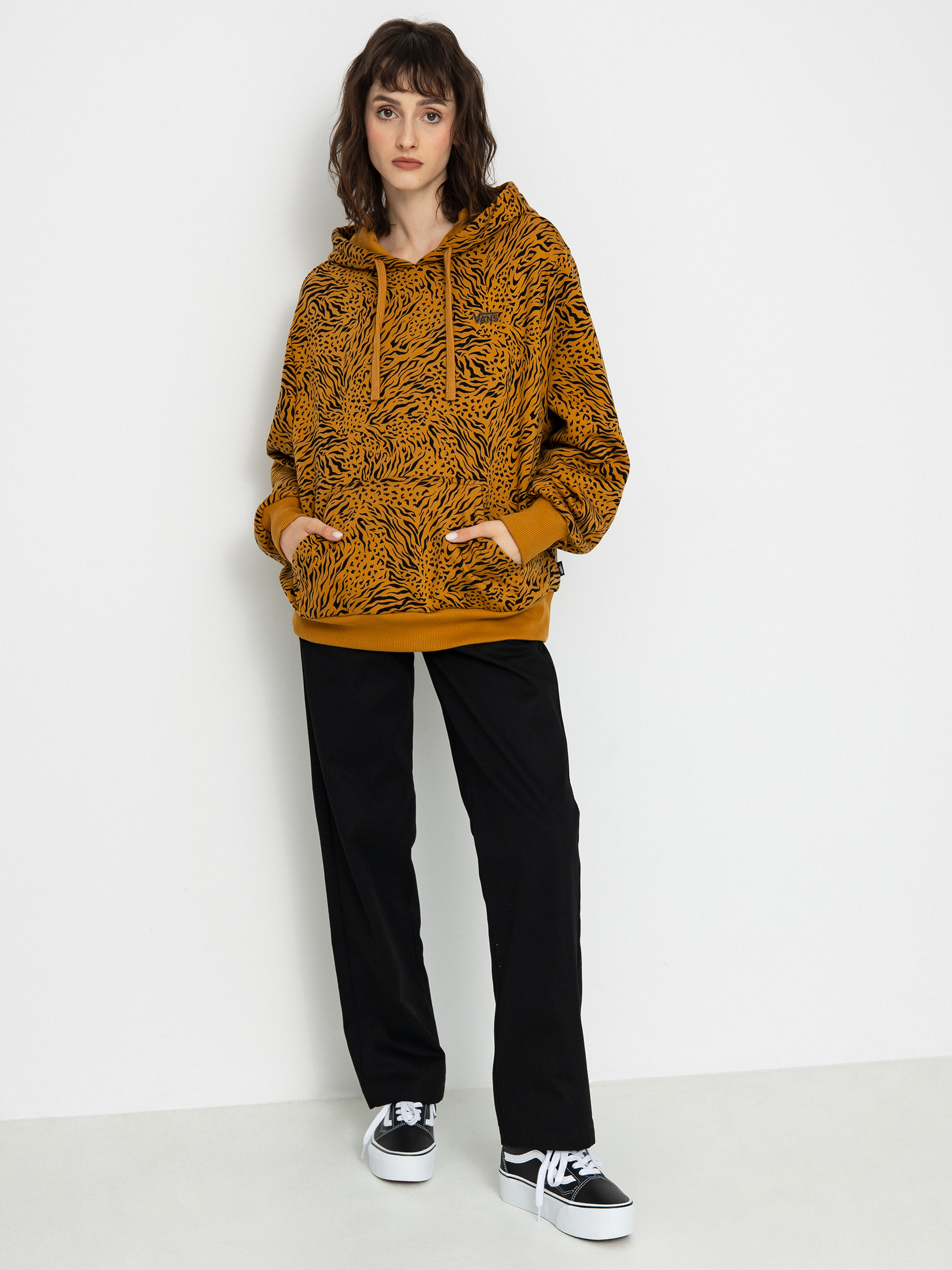 Vans Scout Animal HD Kapucnis pulóver Wmn (dusk downer golden brown)