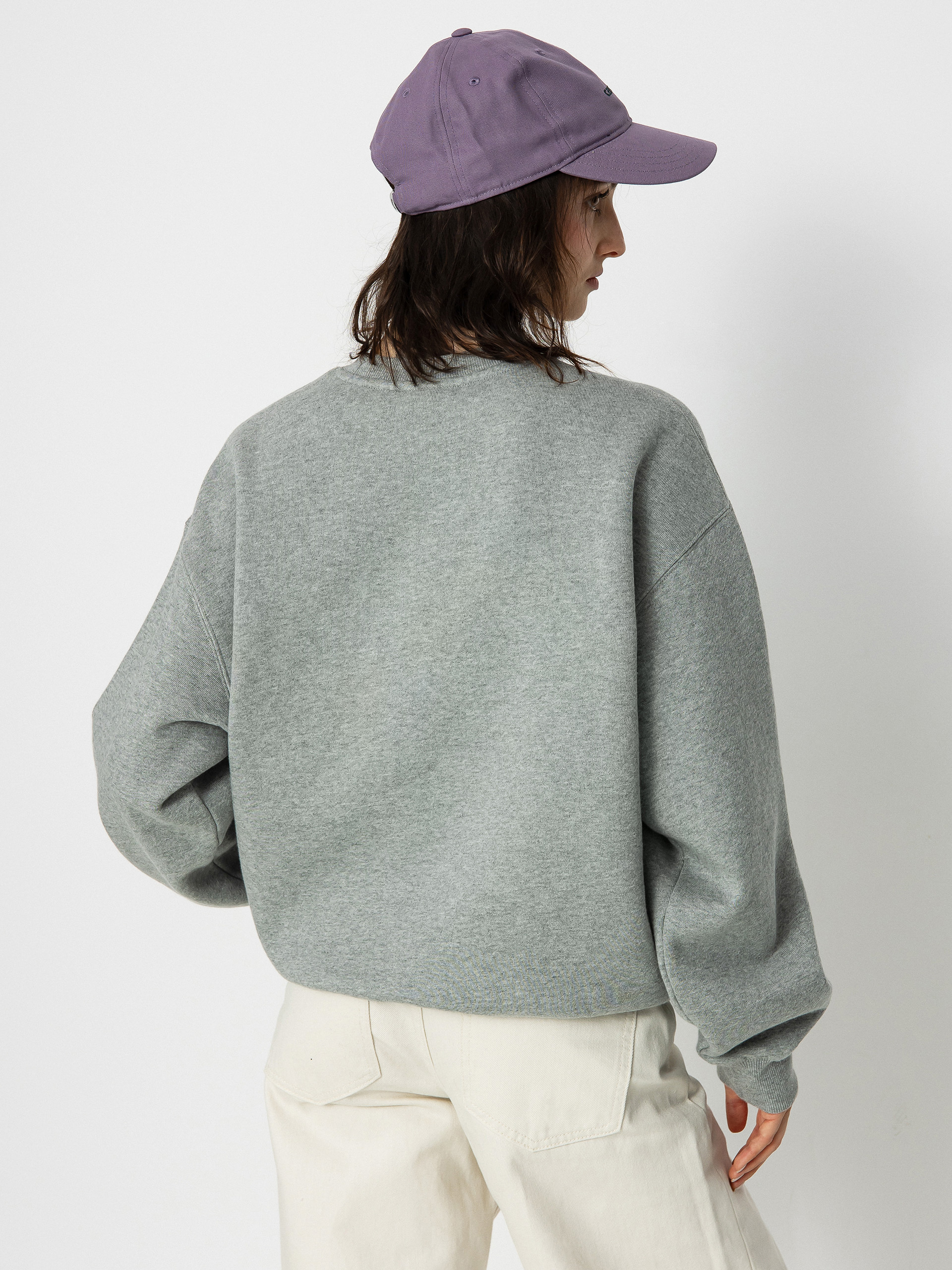 Carhartt WIP Bubbles Pulóver Wmn (grey heather/cassis)