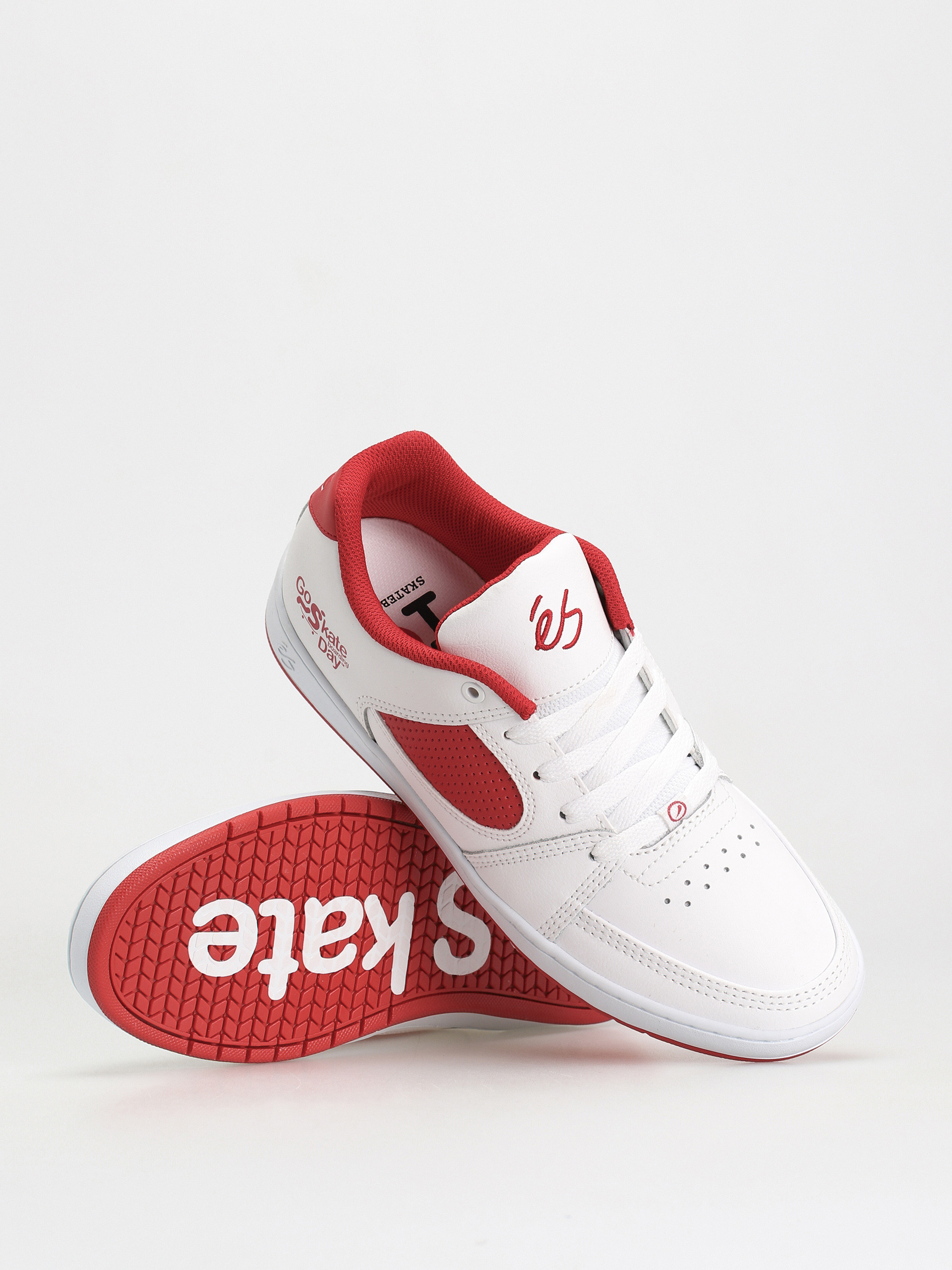eS Accel Slim X Go Skateboarding Cipők (white/red)
