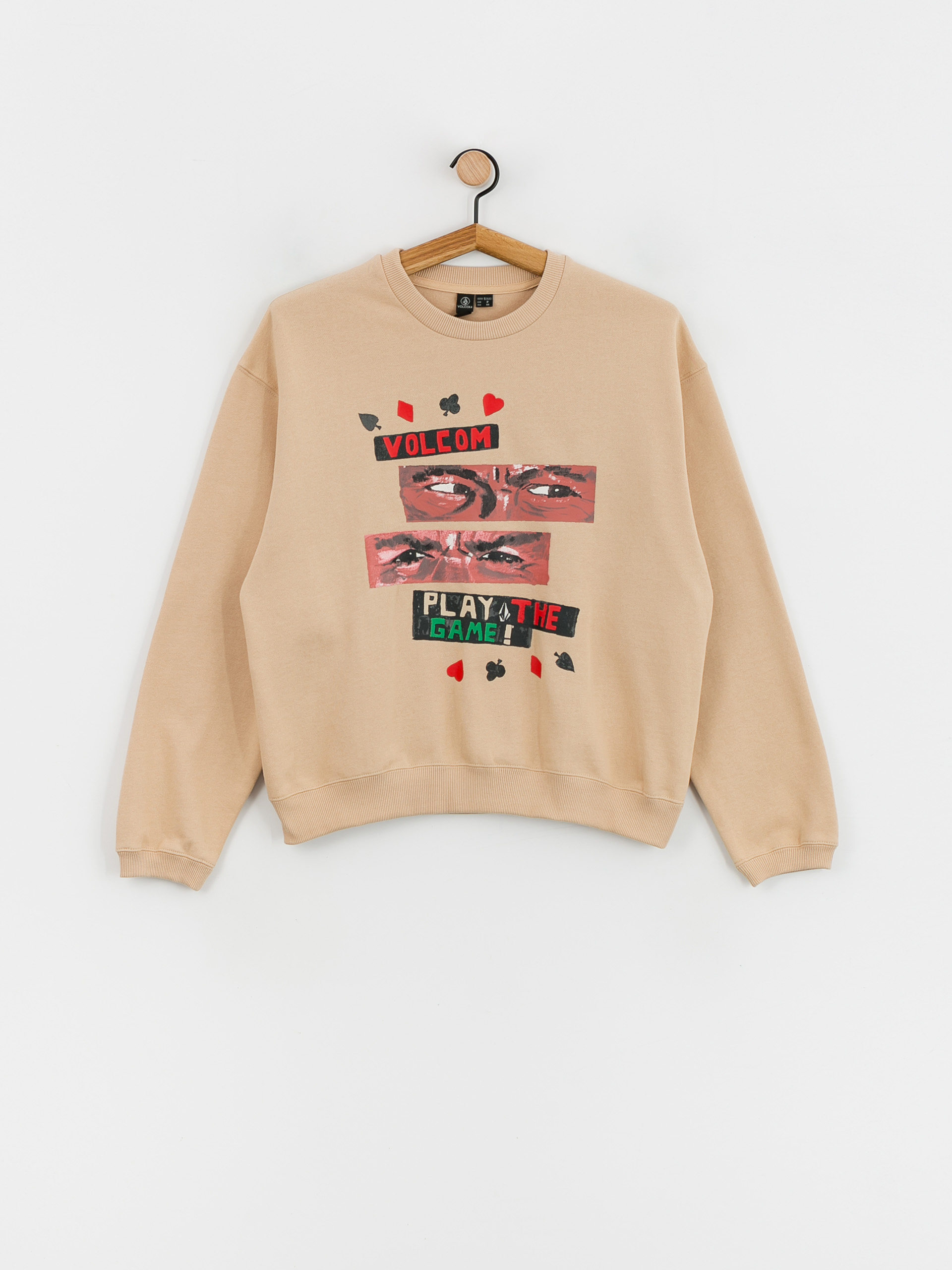 Volcom Play The Crew Pulóver Wmn (khaki)