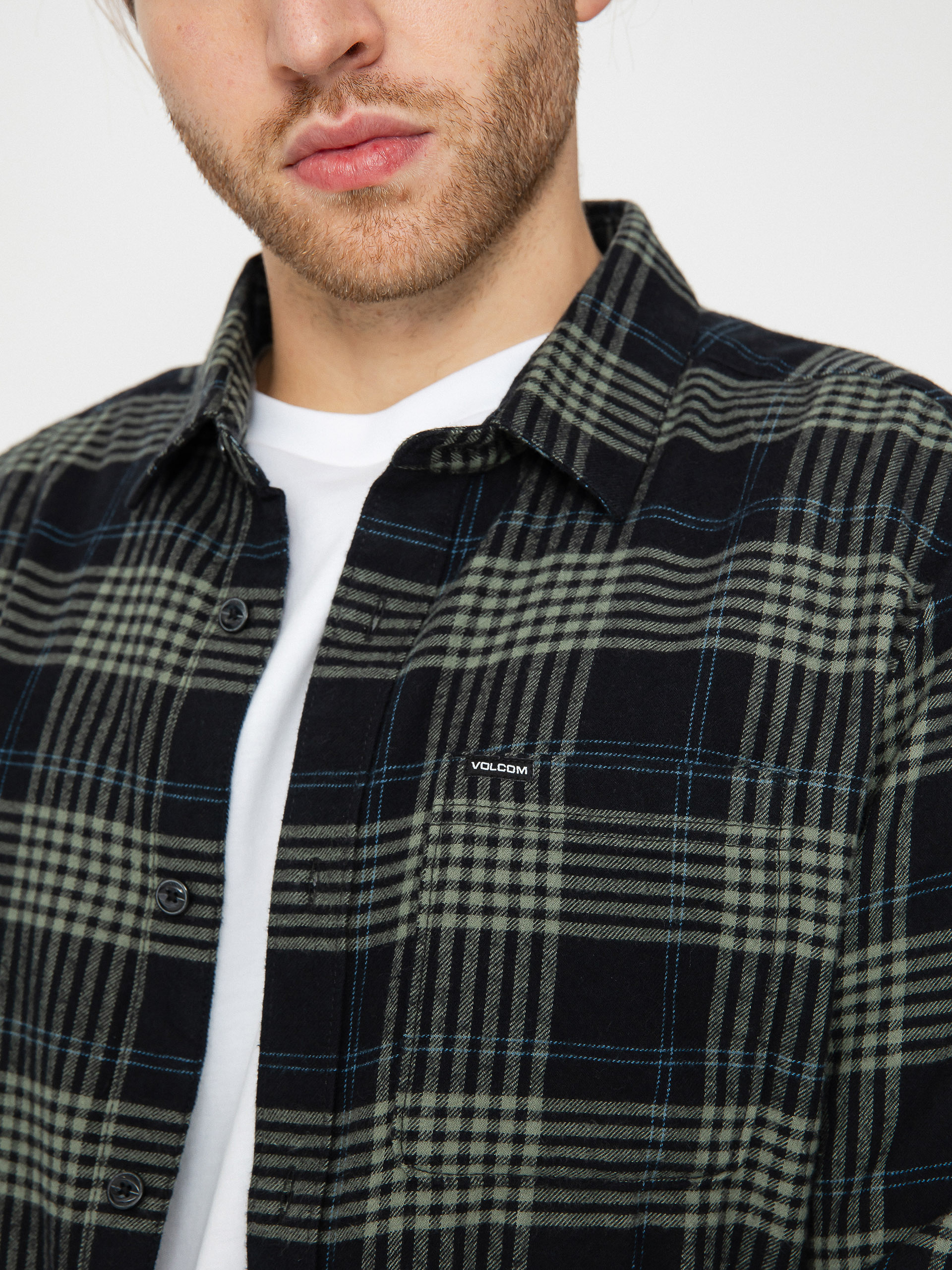 Volcom Caden Plaid Ls Ing (black)