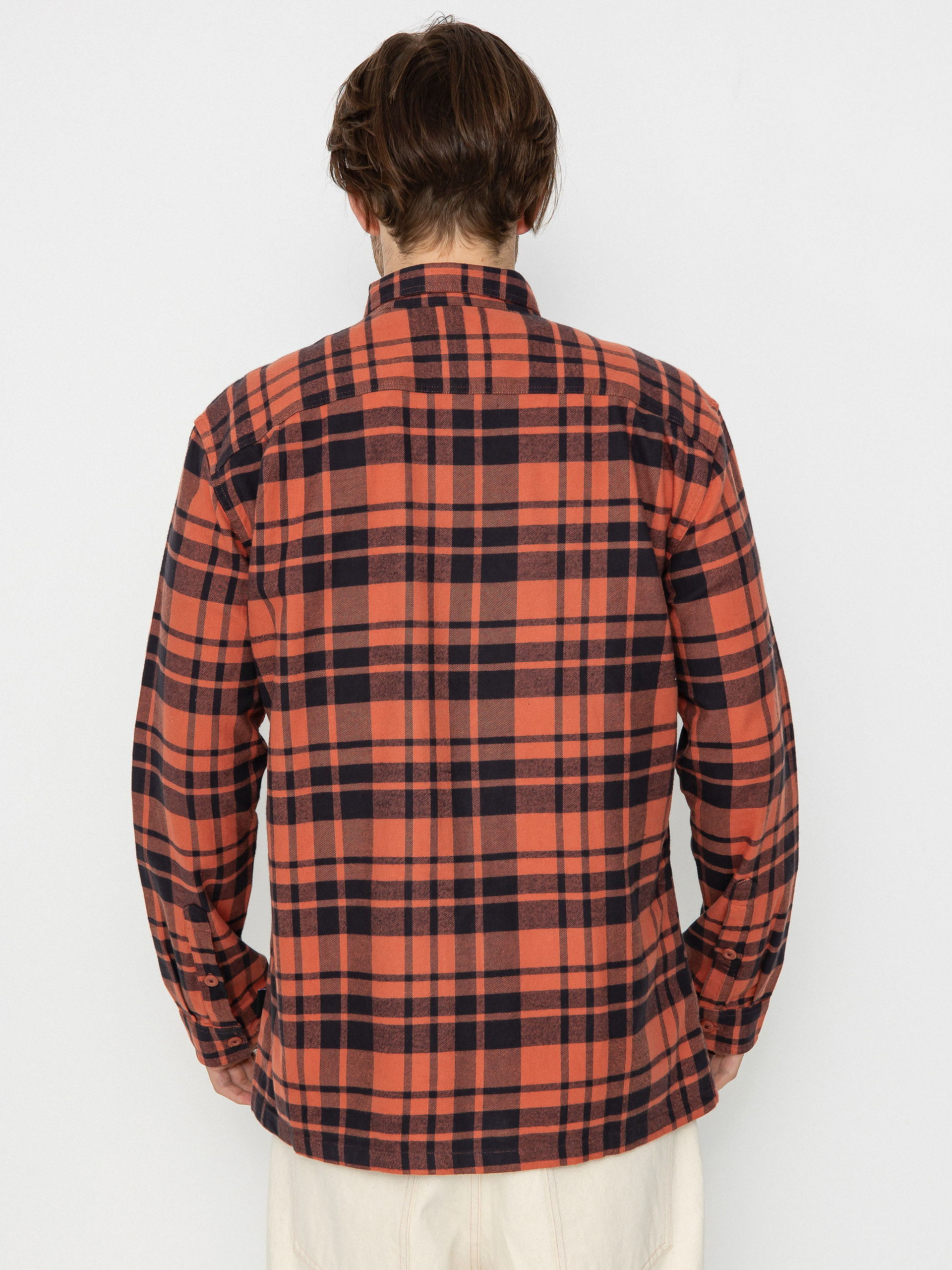 Patagonia Organic Cotton Fjord Flannel Ing (ice caps/burl red)