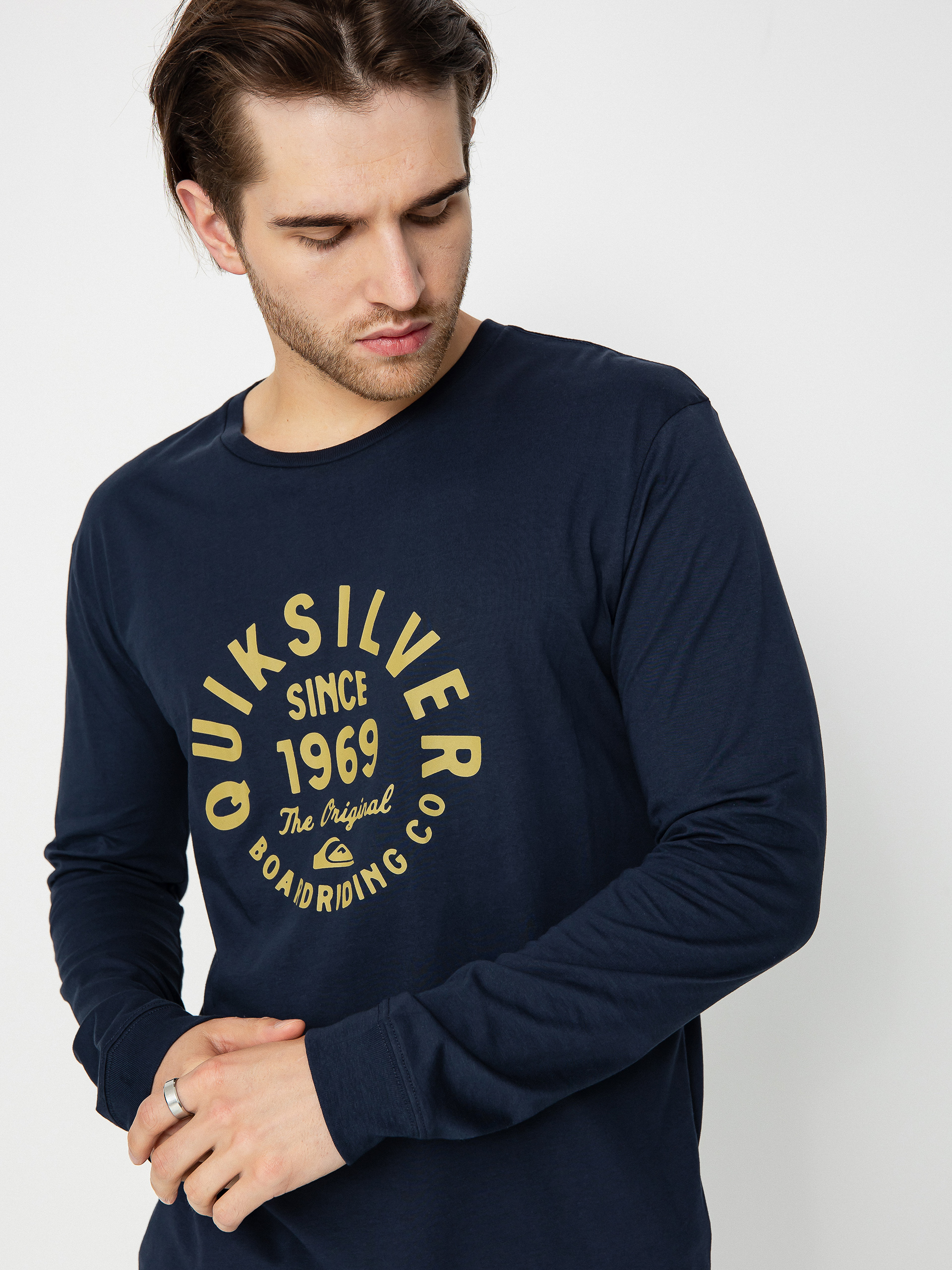 Quiksilver Circled Script Front Hosszú ujjú felső (navy blazer)