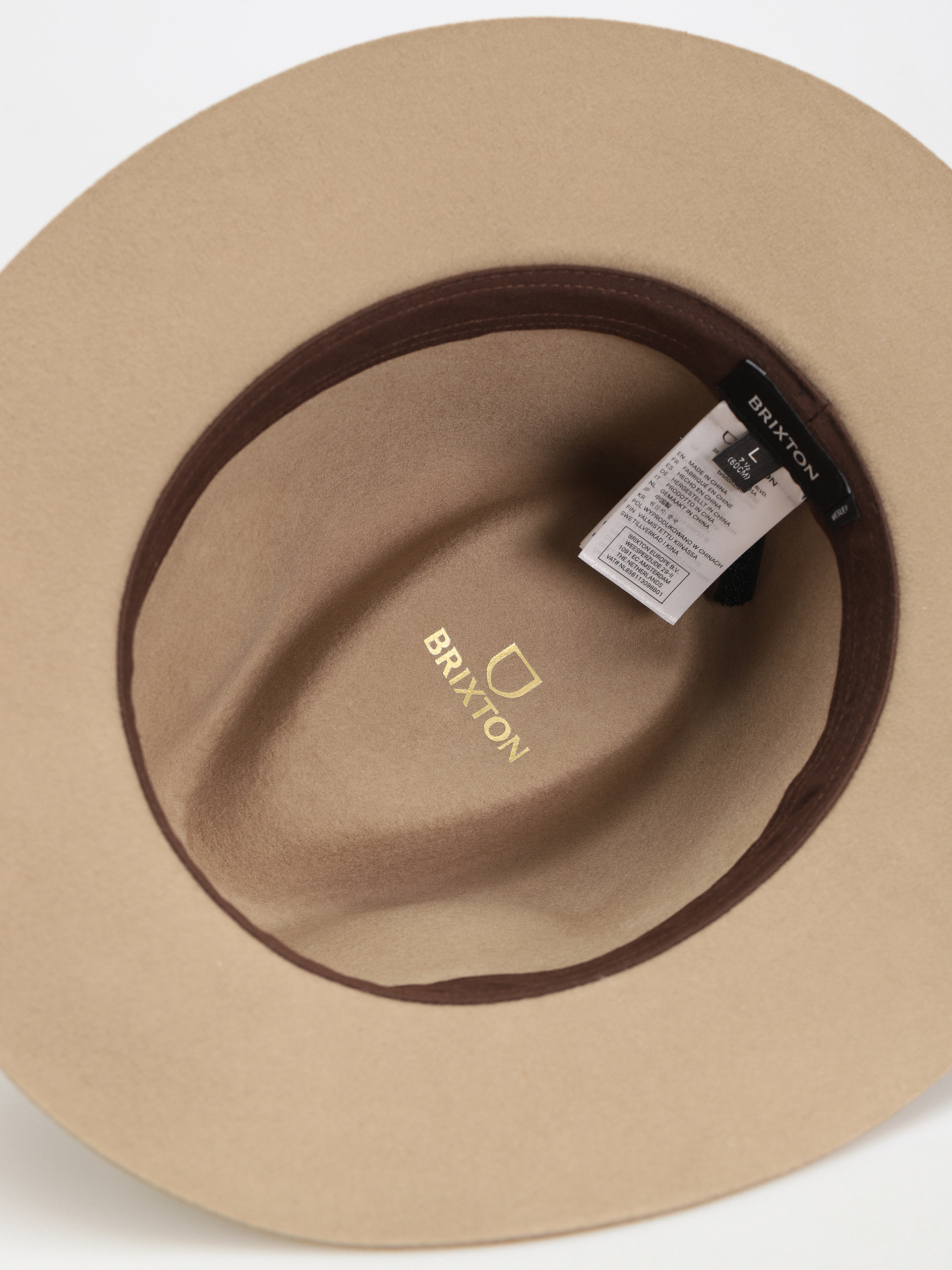 Brixton Wesley Fedora Kalap (sand/brown)