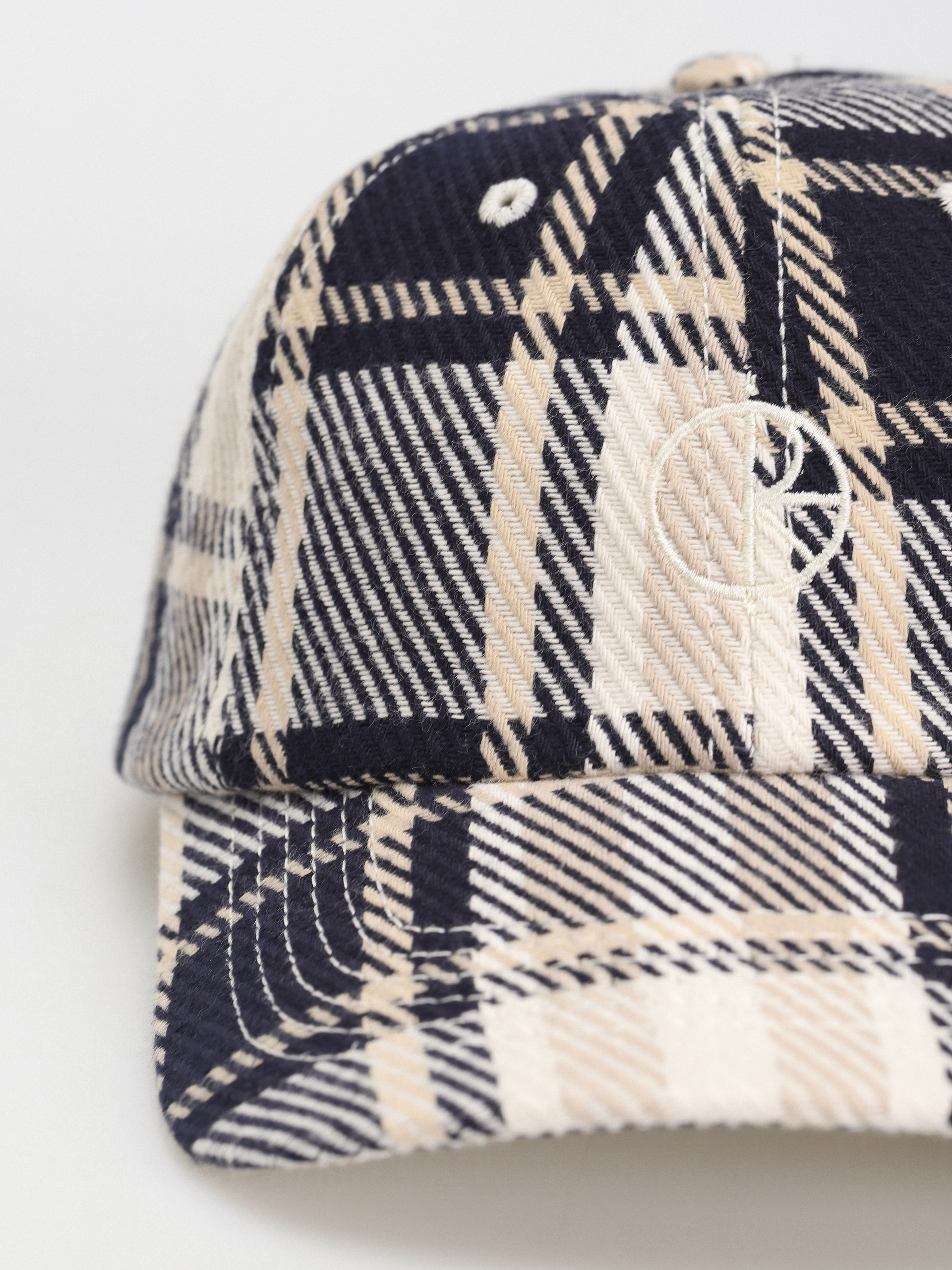 Polar Skate Stroke Logo Flannel Baseball sapka (navy)