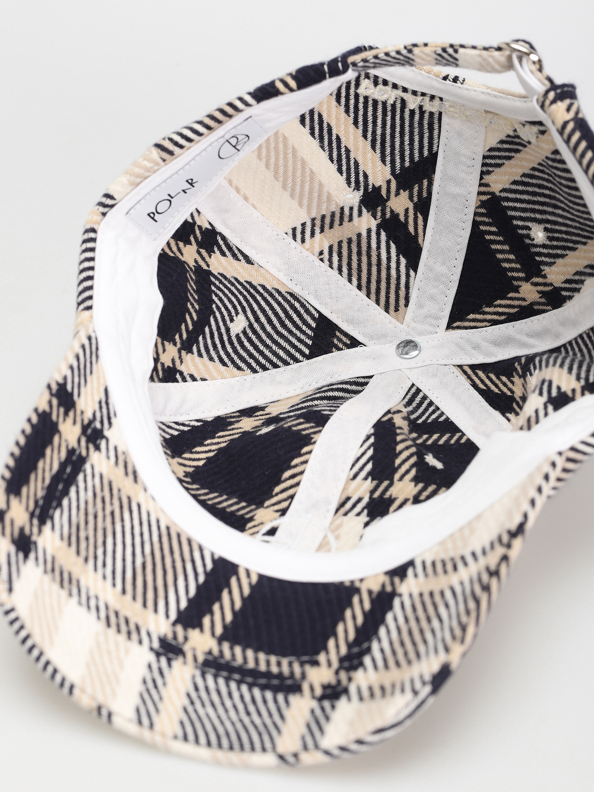 Polar Skate Stroke Logo Flannel Baseball sapka (navy)