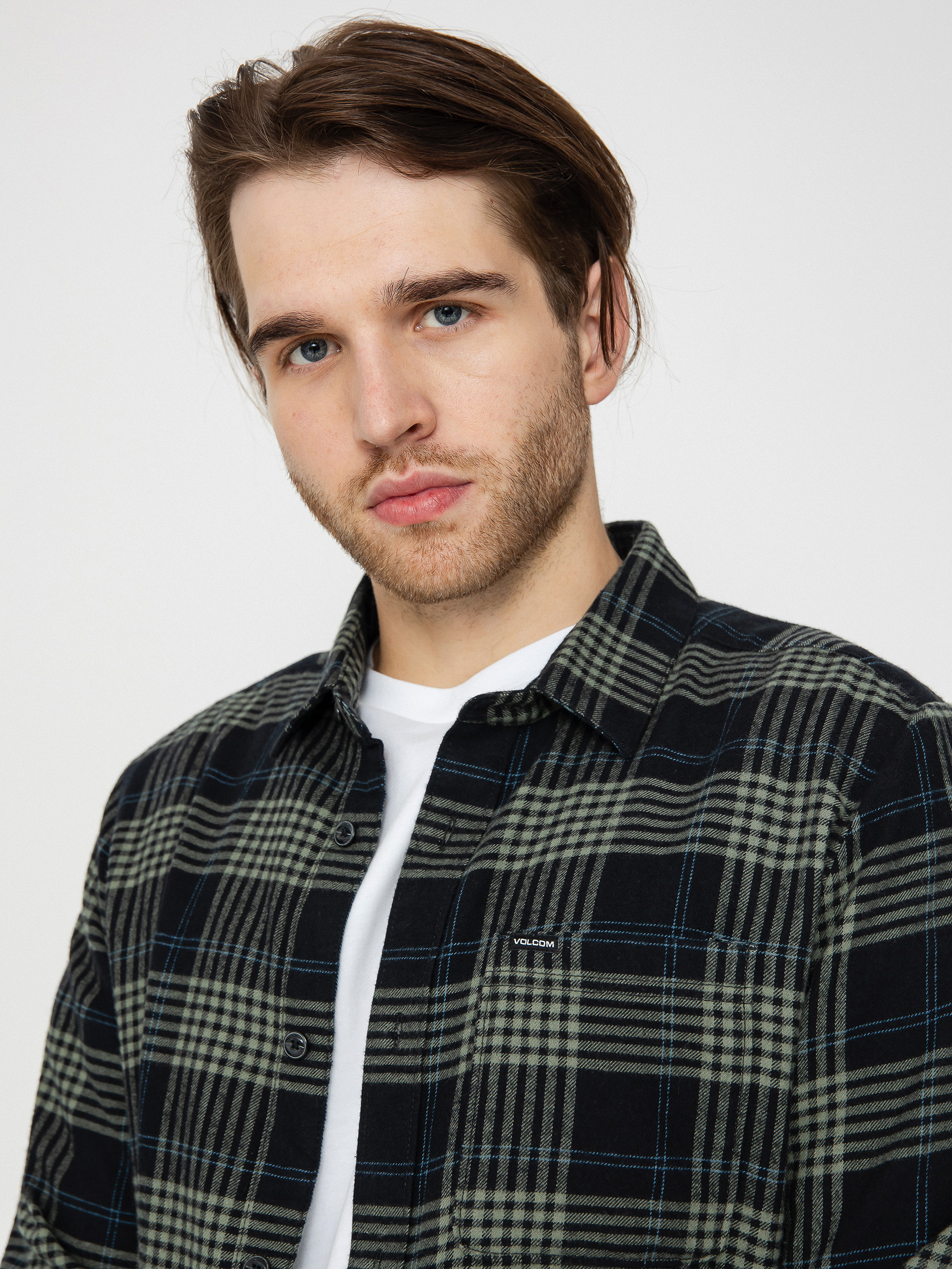 Volcom Caden Plaid Ls Ing (black)