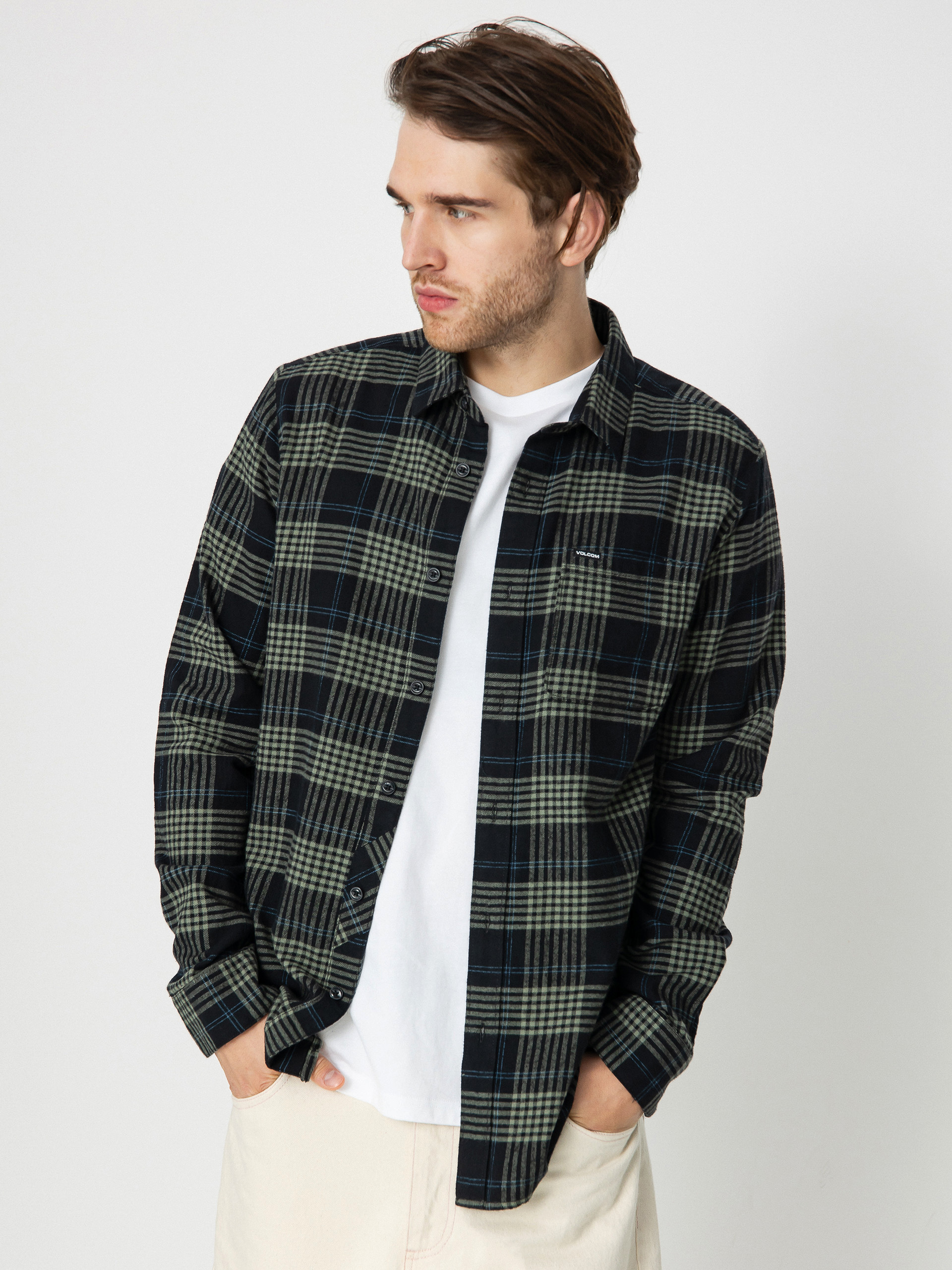 Volcom Caden Plaid Ls Ing (black)