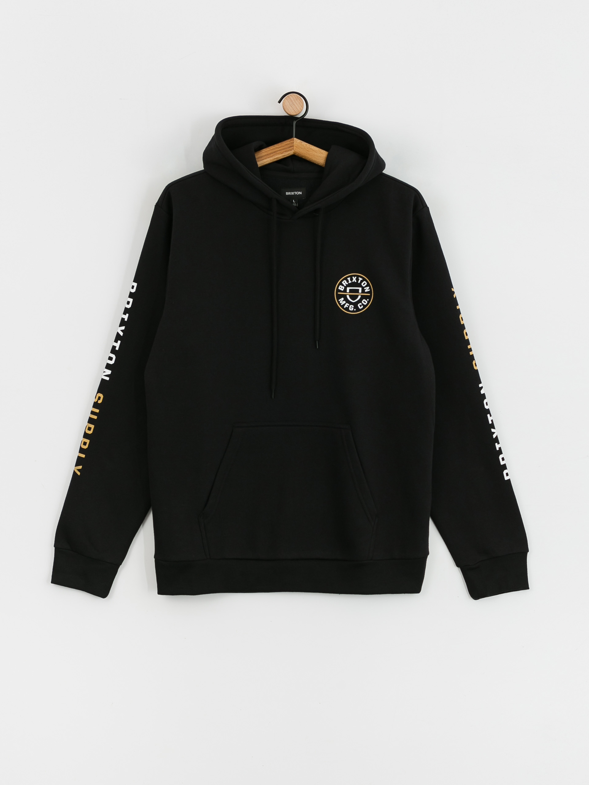 Brixton Crest HD Kapucnis pulóver (black/antelope/white)