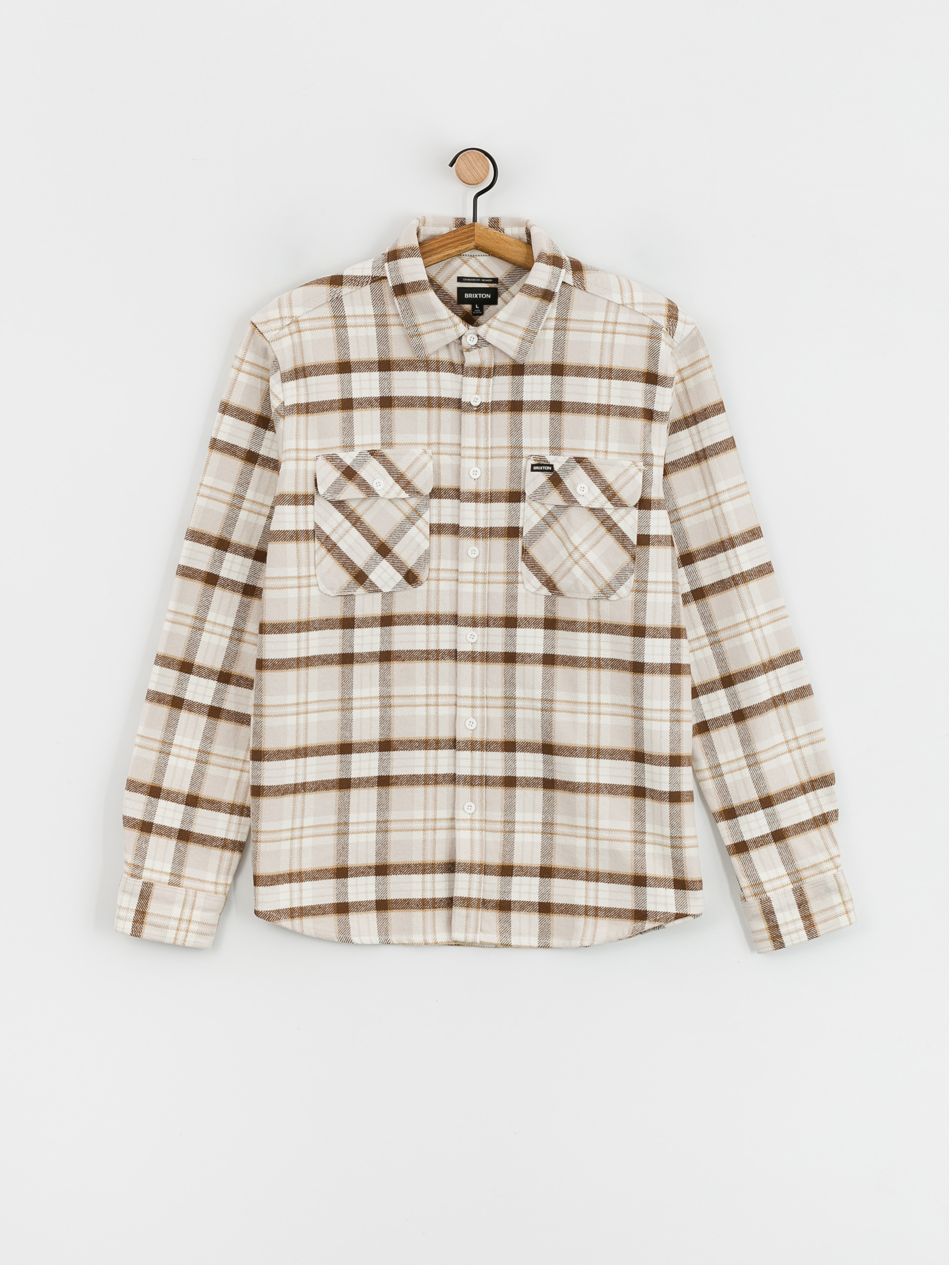 Brixton Bowery Heavy Weight Ls Ing (beige/off white/desert palm)