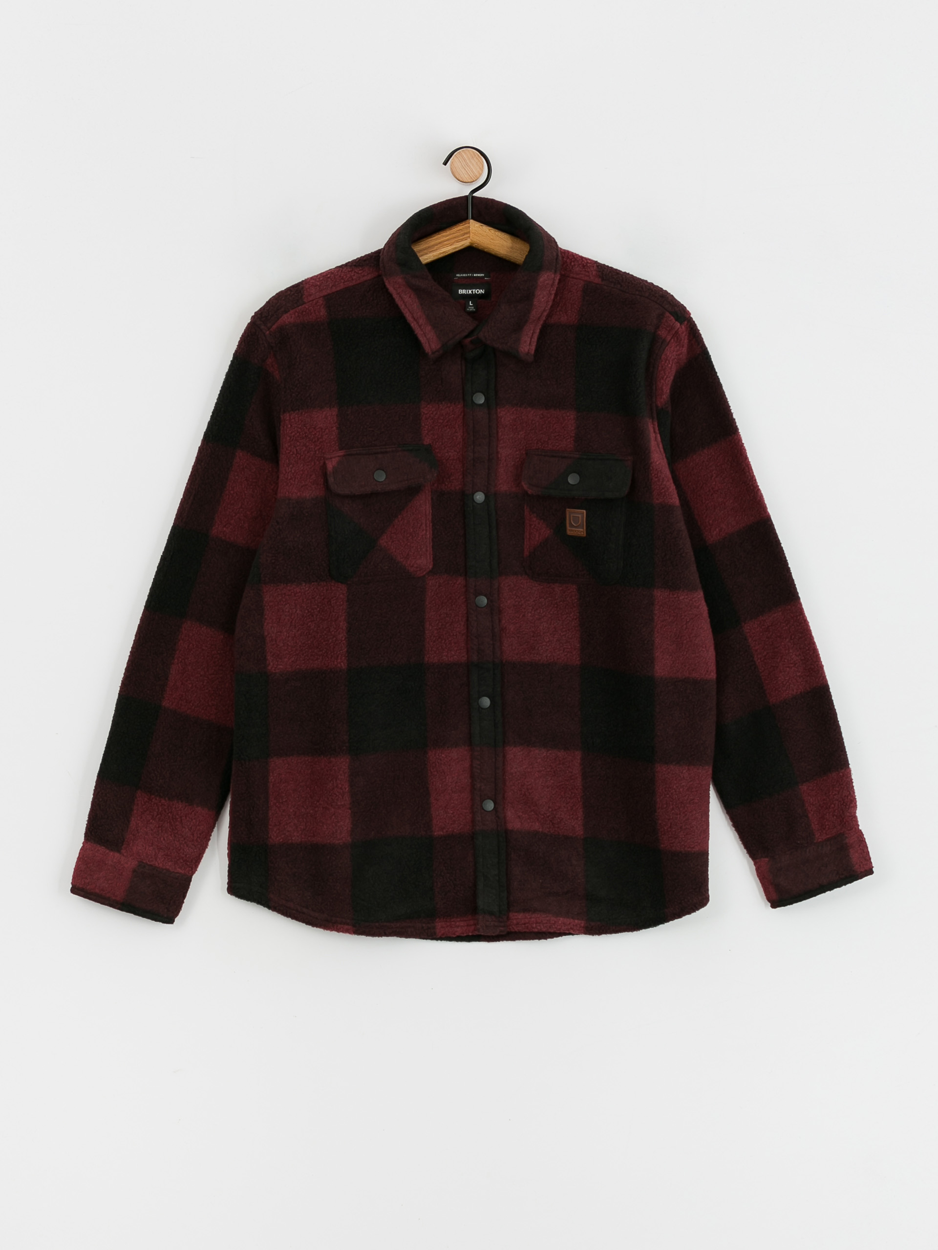 Brixton Bowery Arctic Stretch Ls Ing (dark burgundy/black)