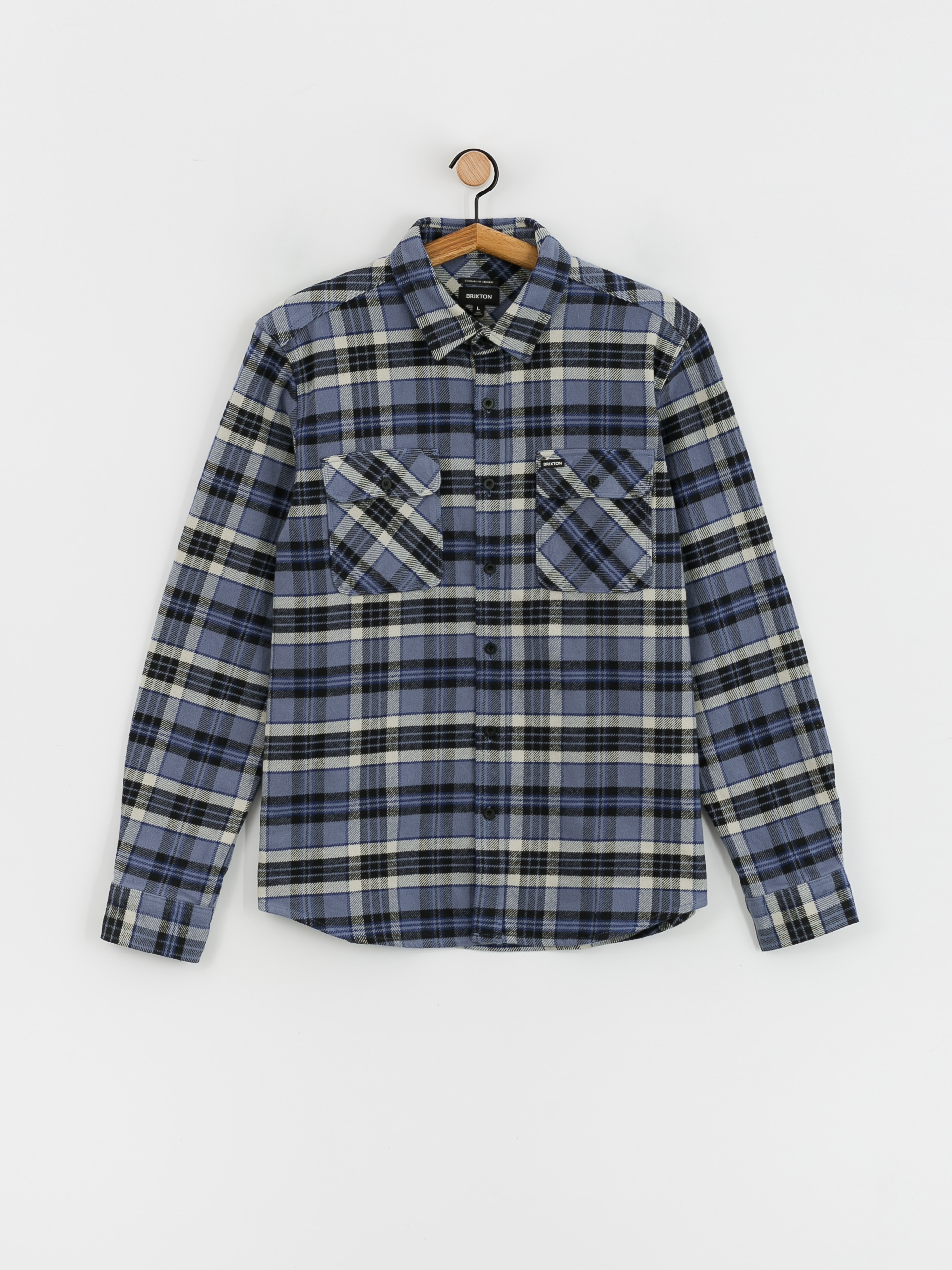 Brixton Bowery Heavy Weight Ls Ing (flint blue/black/mineral grey)