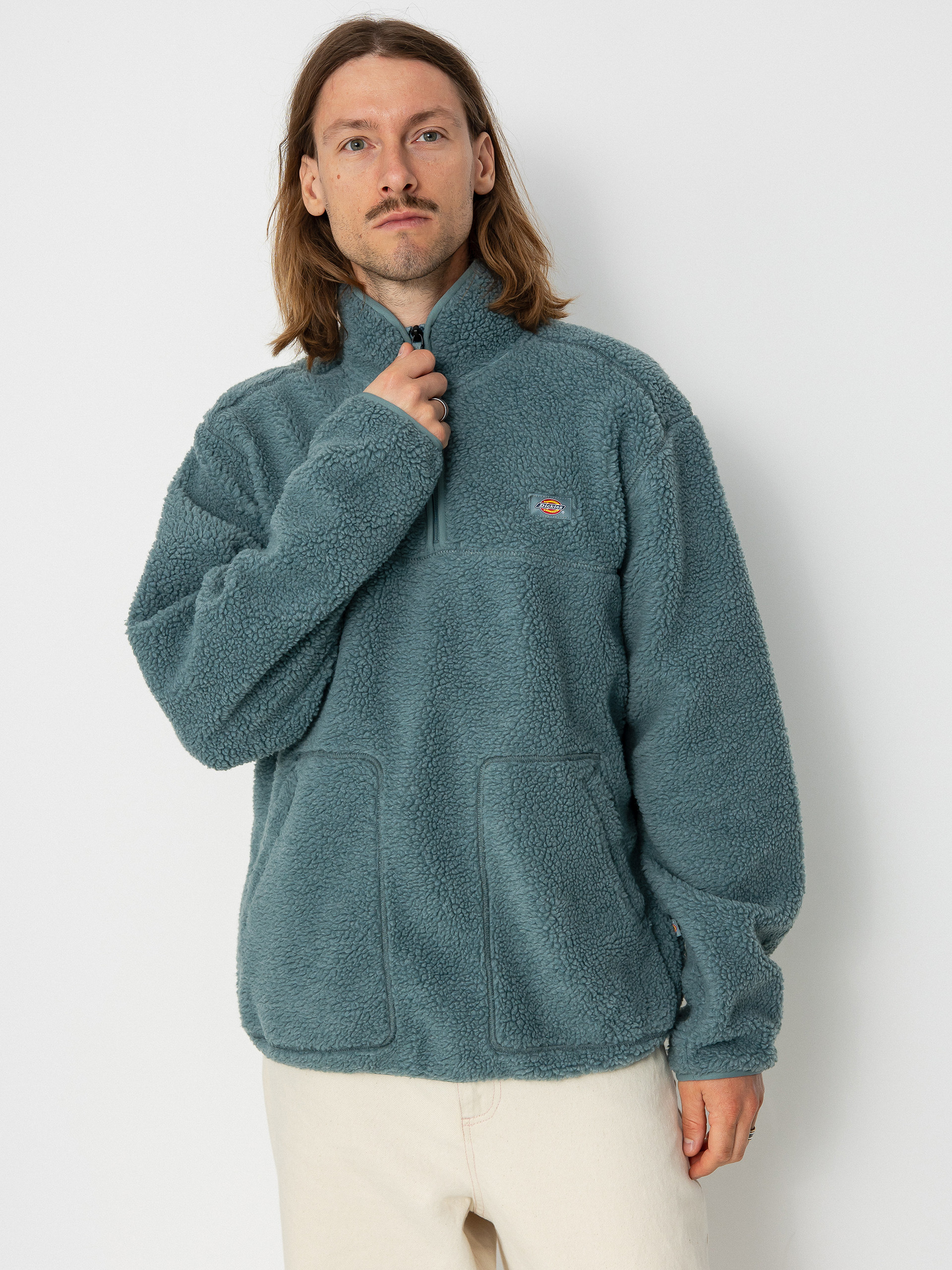 Férfi Dickies Mount Hope Quarter Zip Polár pulóver (trooper)