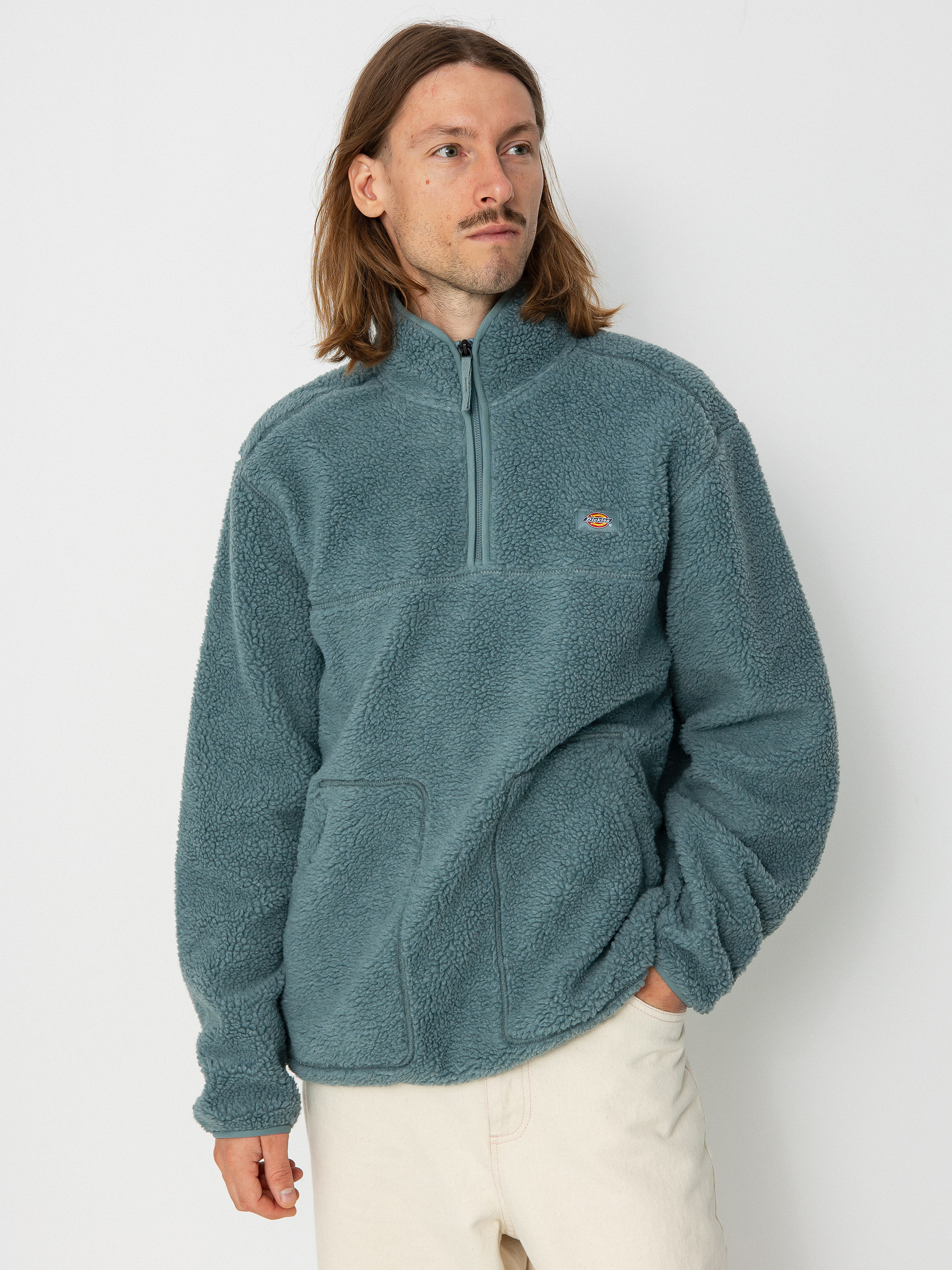 Férfi Dickies Mount Hope Quarter Zip Polár pulóver (trooper)