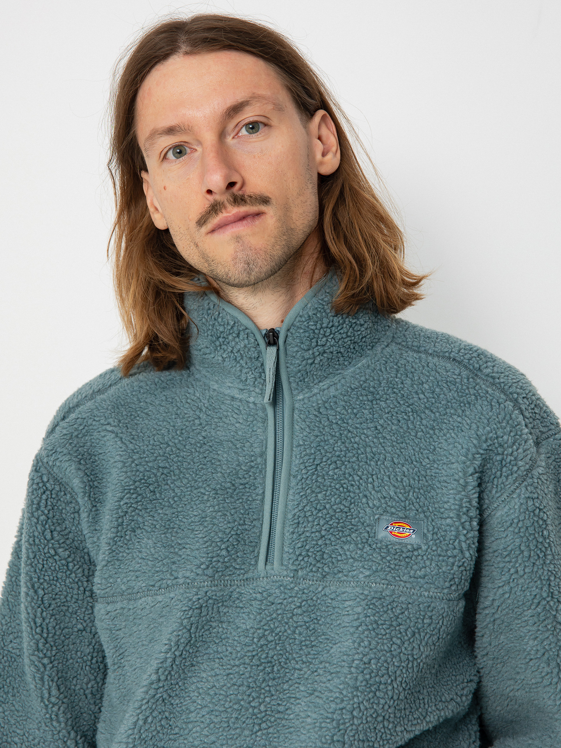 Férfi Dickies Mount Hope Quarter Zip Polár pulóver (trooper)