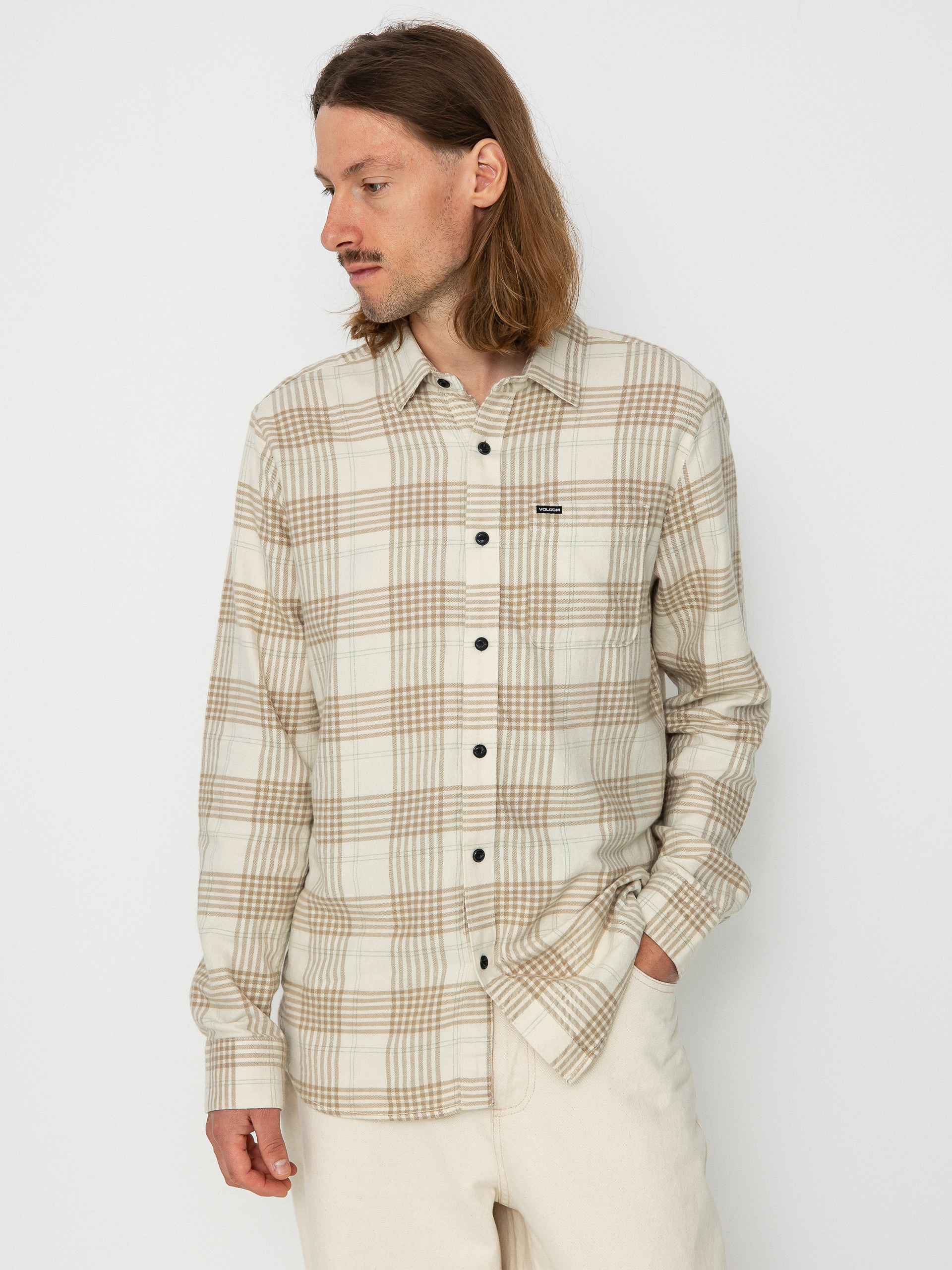 Volcom Caden Plaid Ls Ing (dirty white)