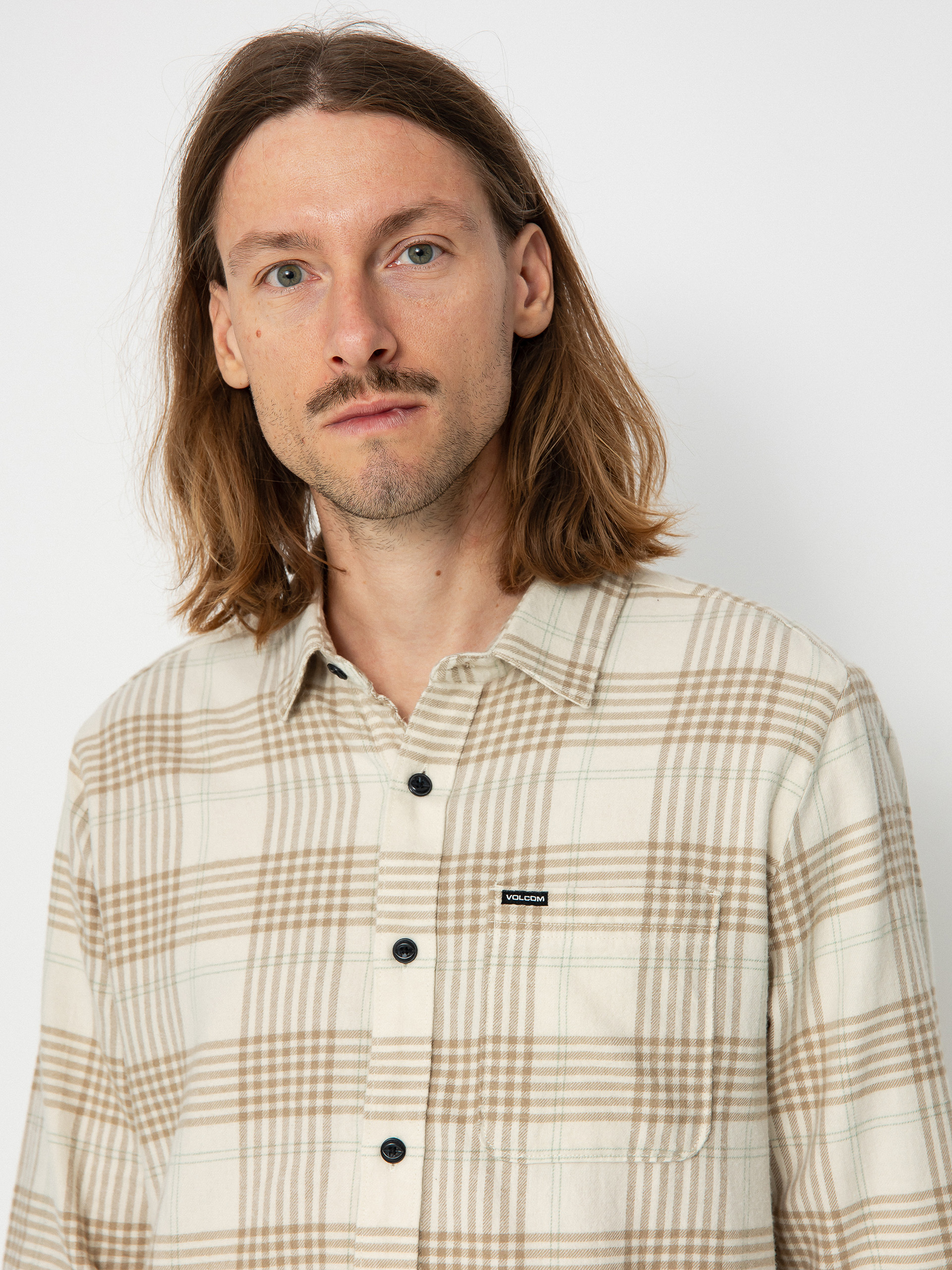 Volcom Caden Plaid Ls Ing (dirty white)