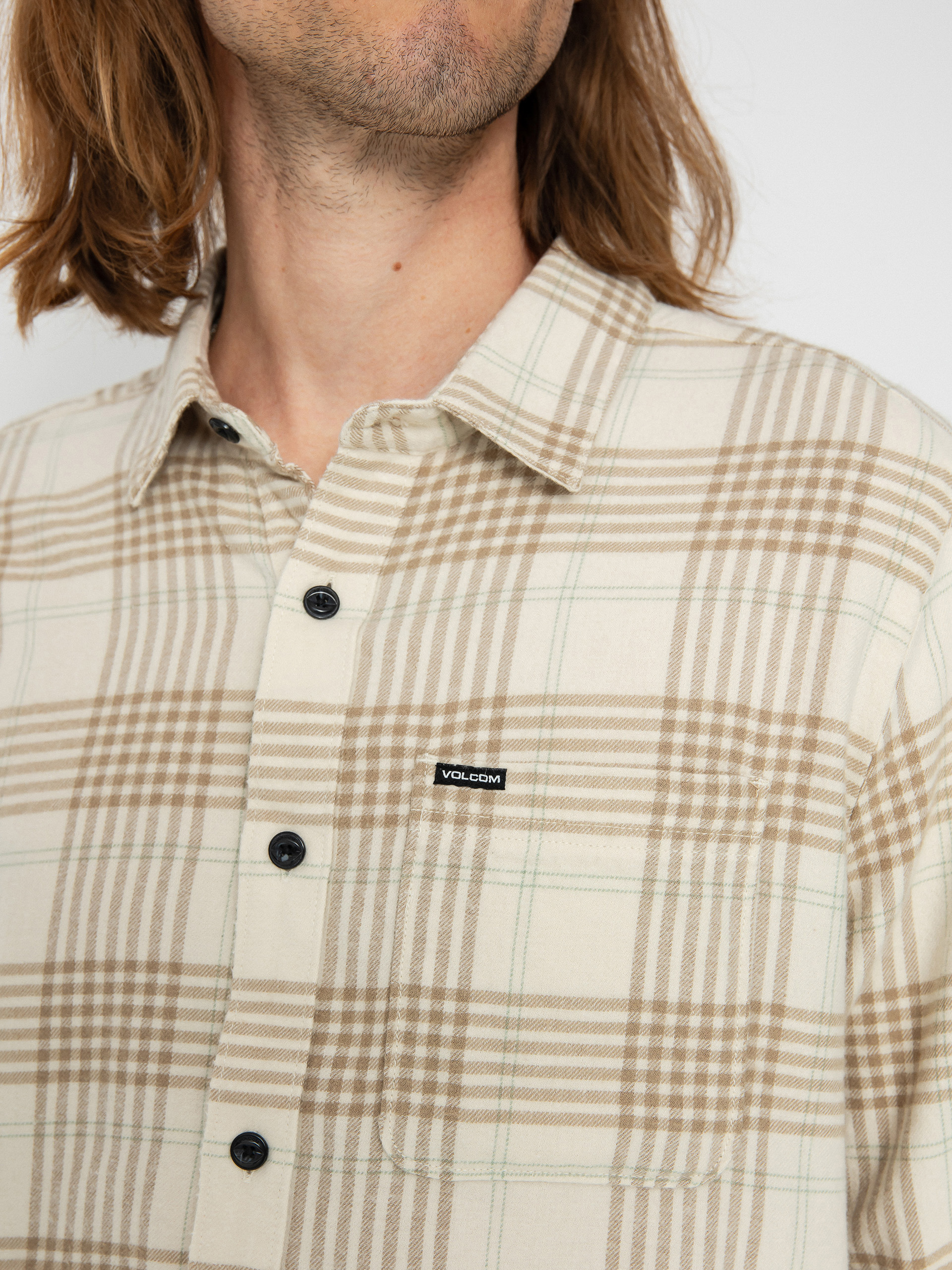Volcom Caden Plaid Ls Ing (dirty white)