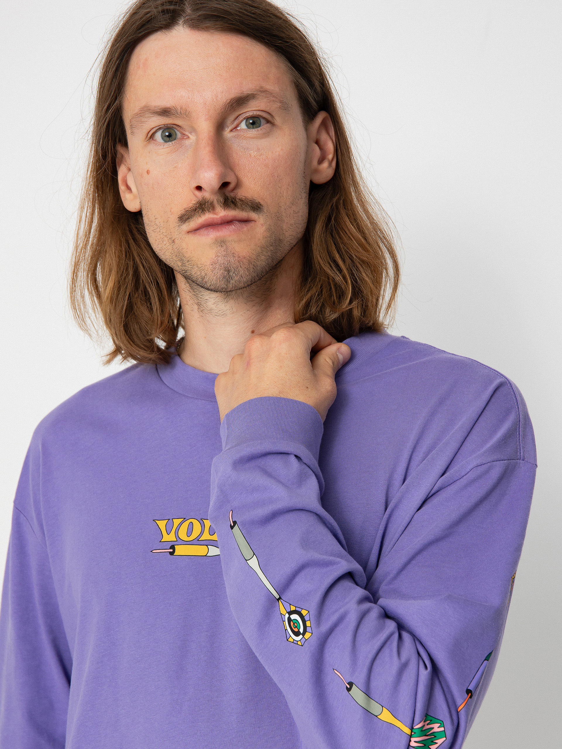 Volcom Fa Nando Von Arb Hosszú ujjú felső (paisley purple)