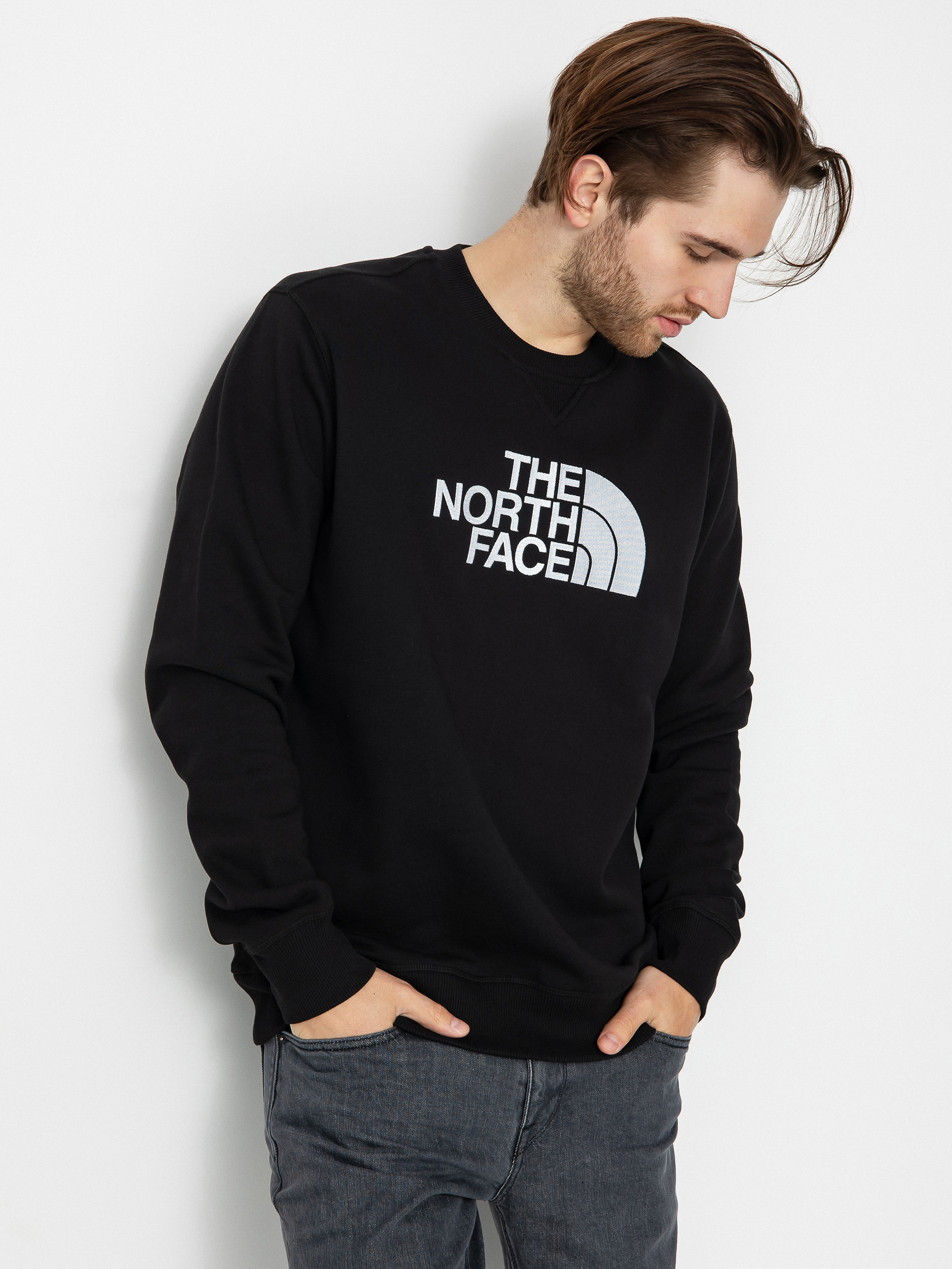 The North Face Drew Peak Crew Pulóver (tnf black/tnf white)