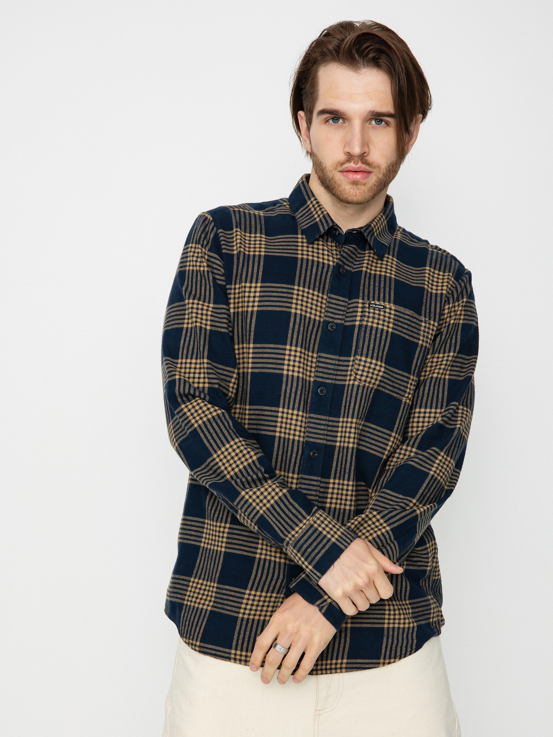 Volcom Caden Plaid Ls Ing (navy)