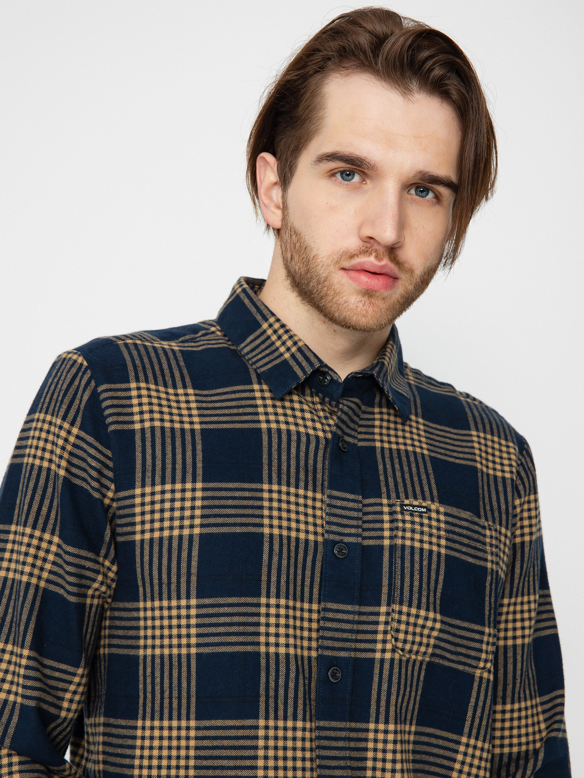 Volcom Caden Plaid Ls Ing (navy)