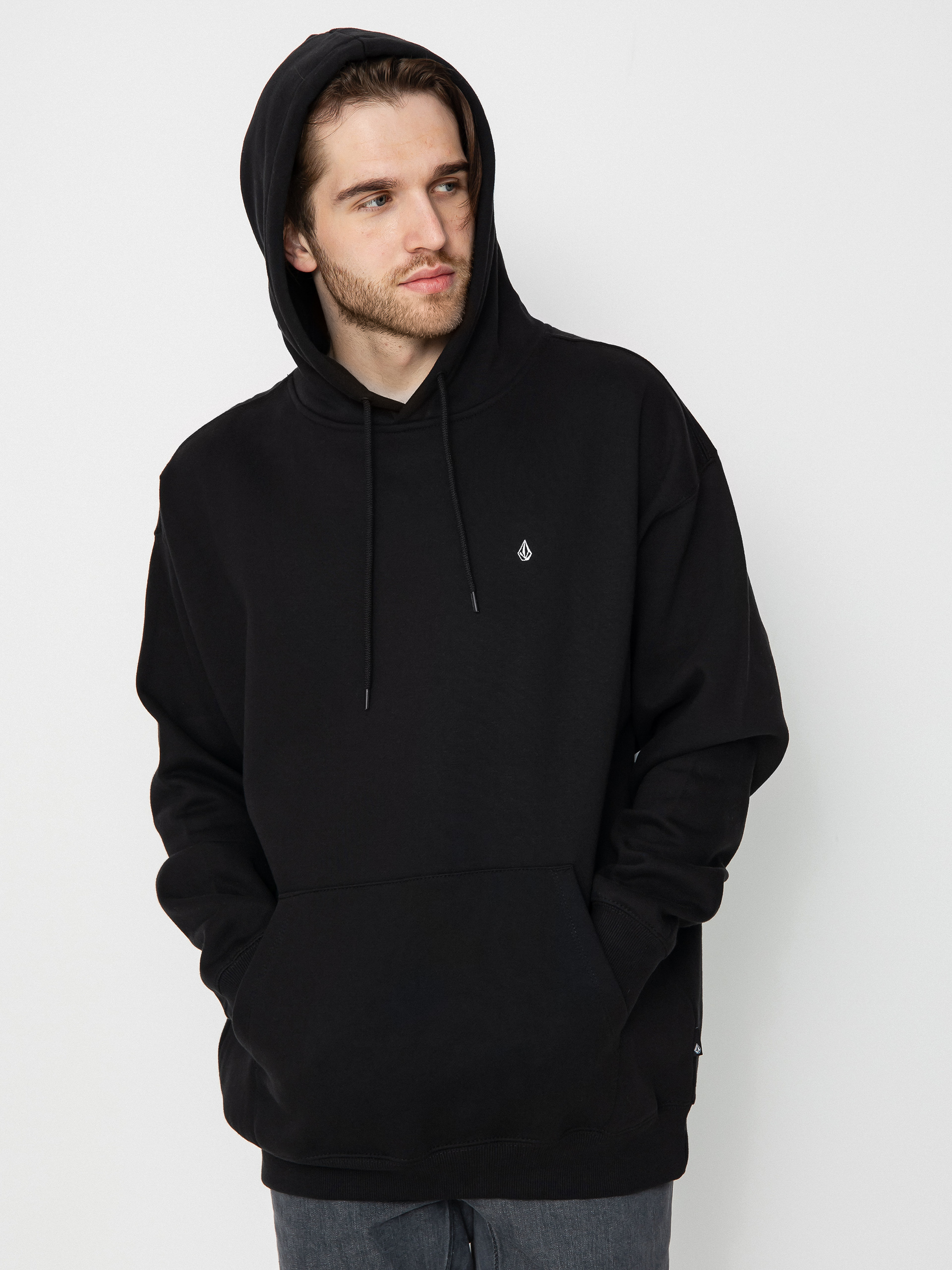 Volcom Single Stone HD Kapucnis pulóver (black)