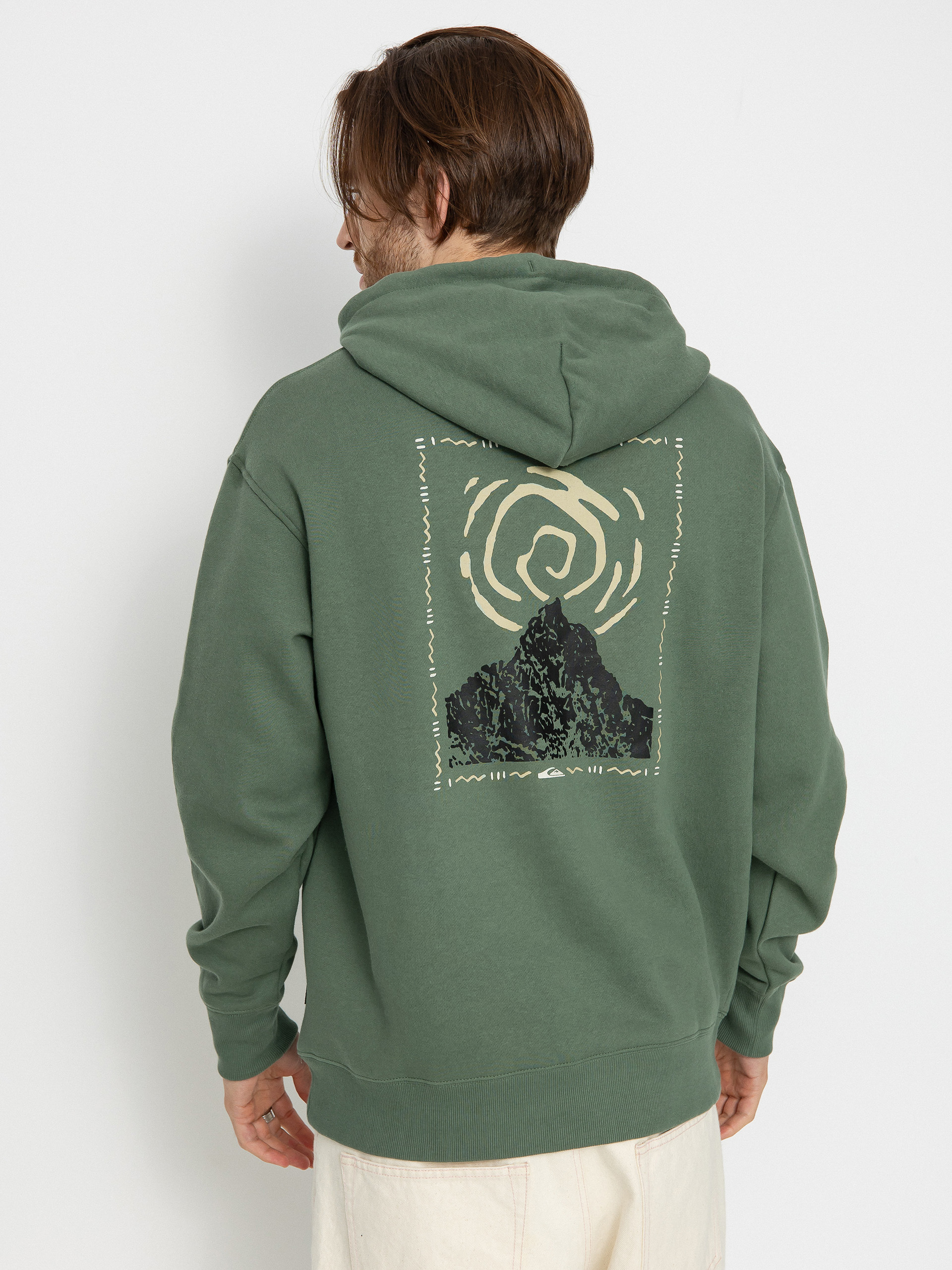Quiksilver Moonlit Mountai HD Kapucnis pulóver (laurel wreath)