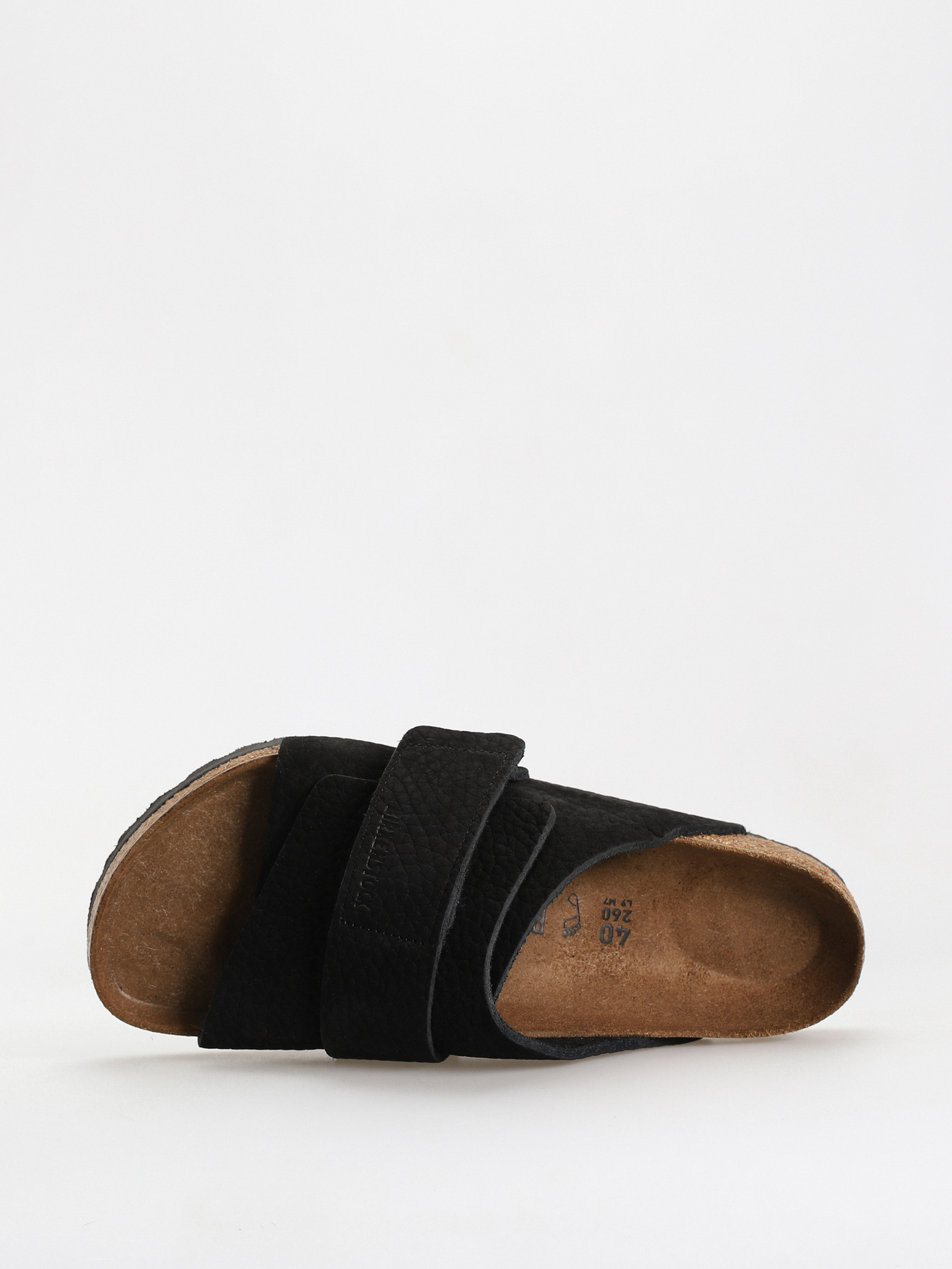 Birkenstock Kyoto Nubuck Leather Flip-flop papucsok (desert dust black)
