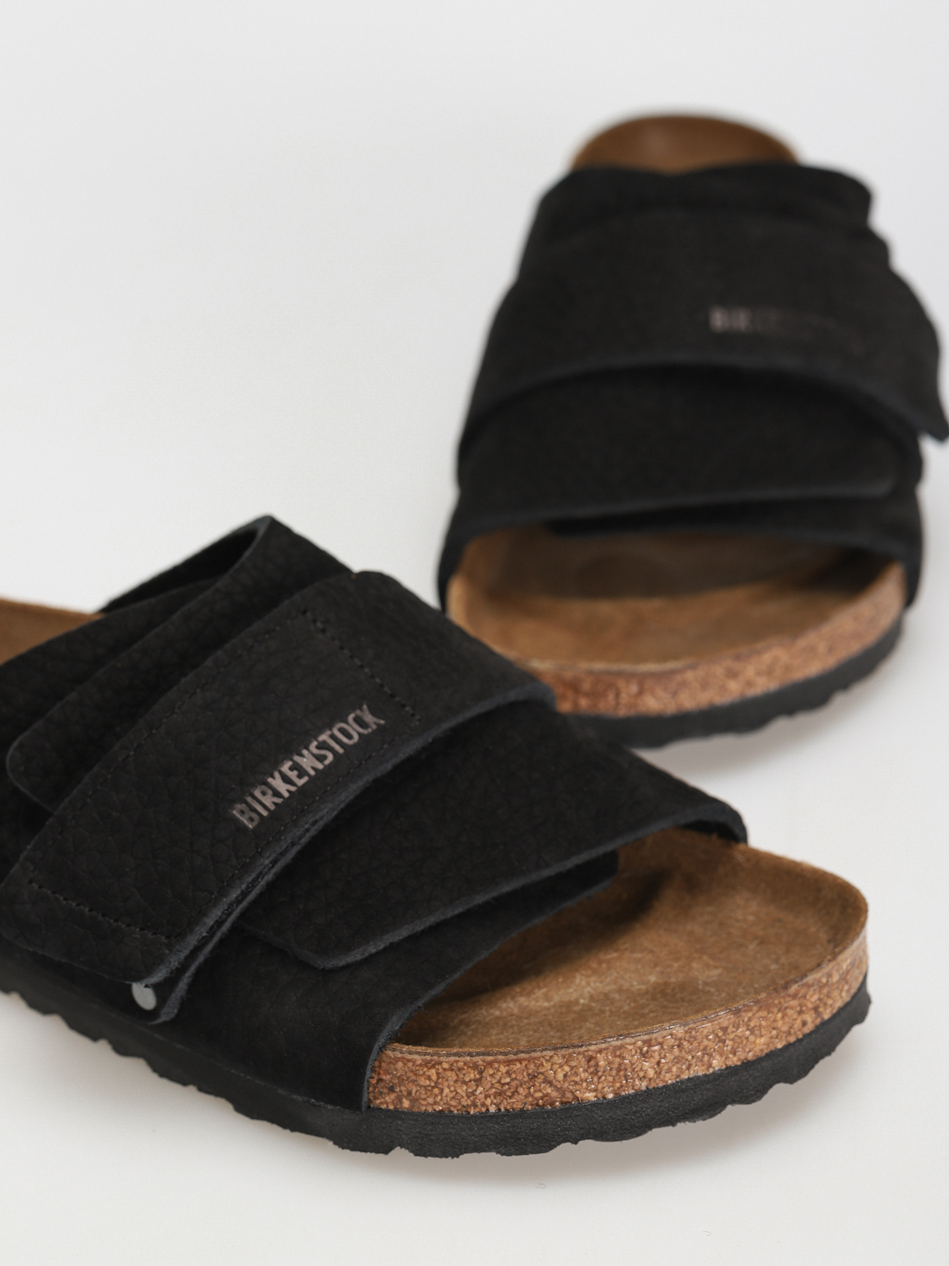 Birkenstock Kyoto Nubuck Leather Flip-flop papucsok (desert dust black)